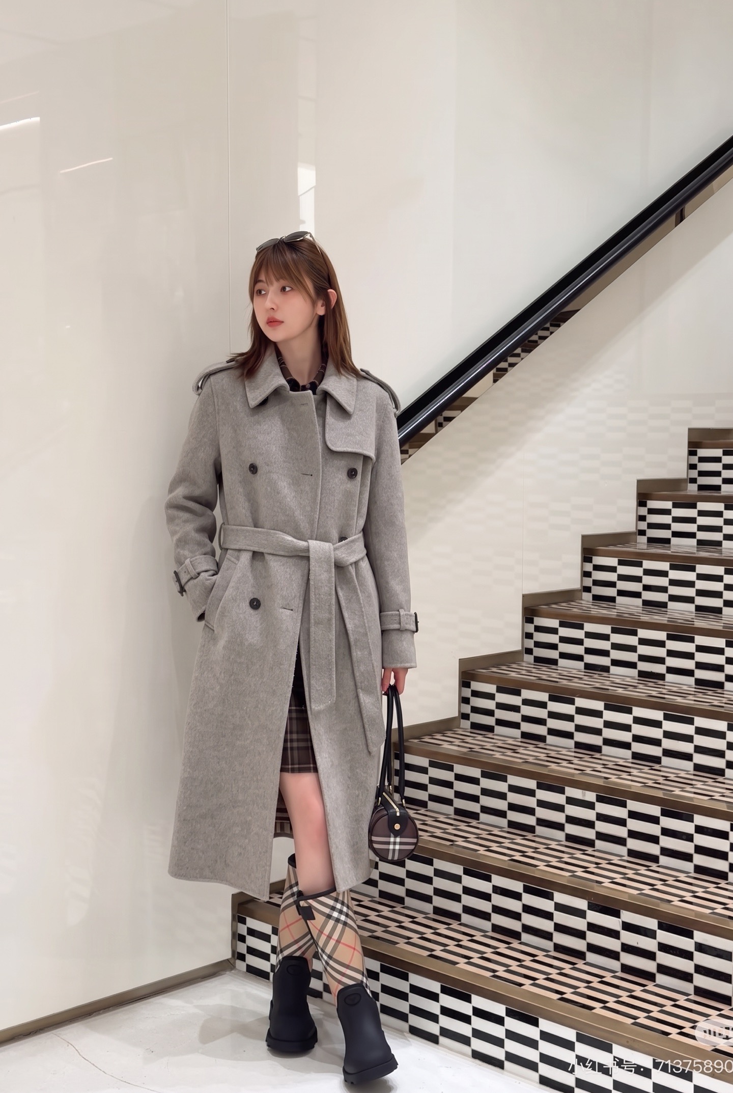 Brun 26fw woolen belted overcoats