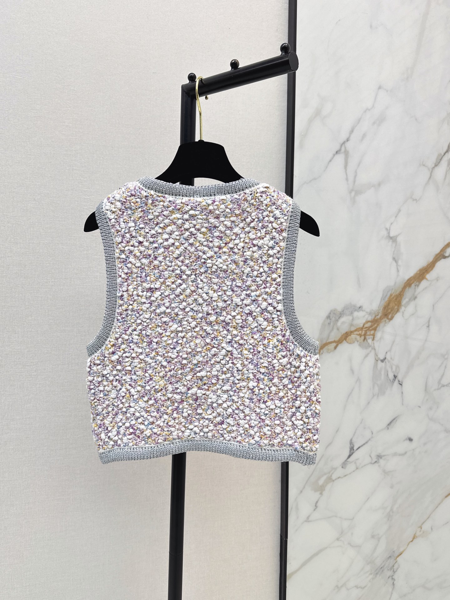 Chan 26fw tweed knit vest
