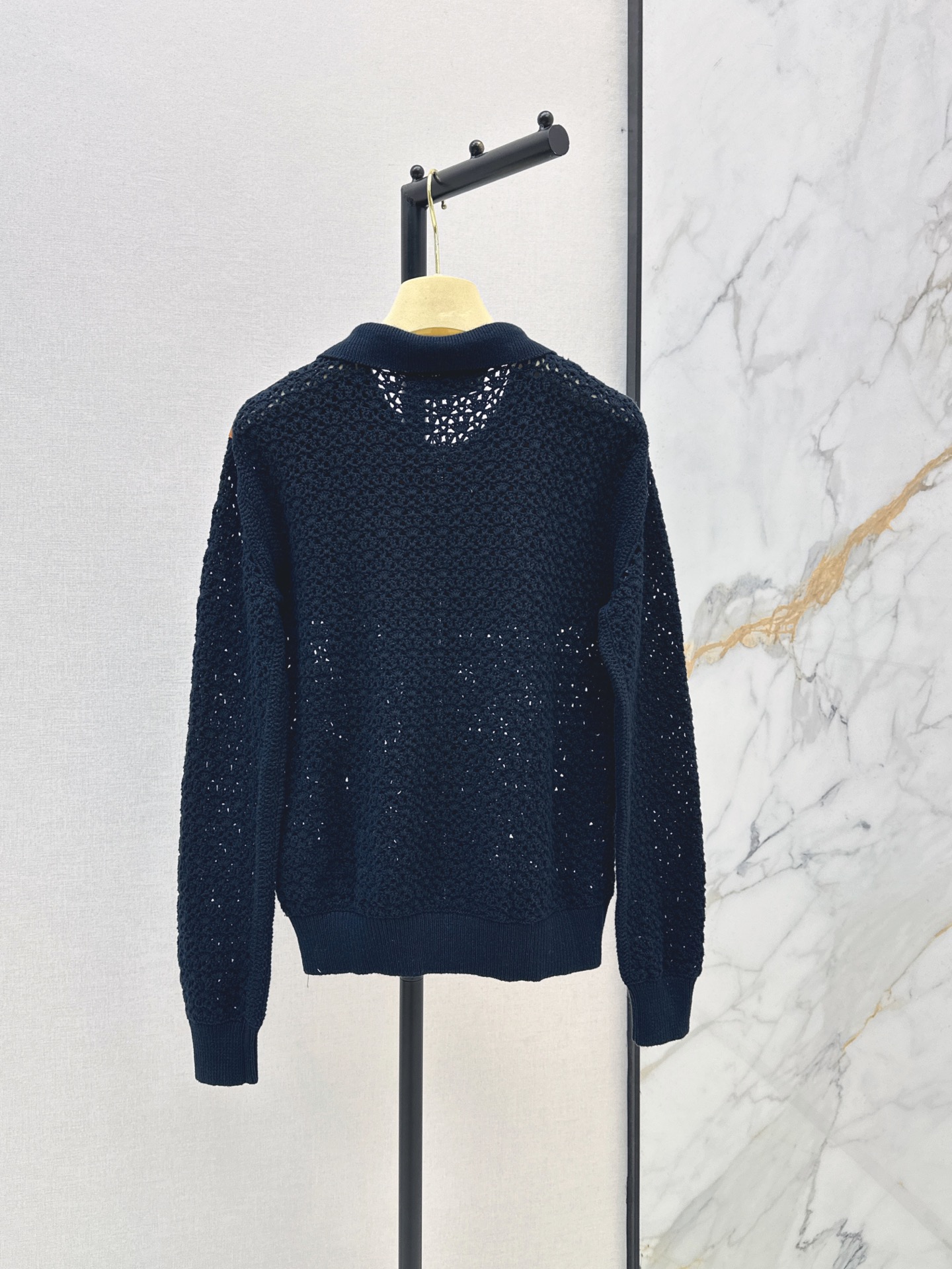 Miu 26fw suede contract knit jacket