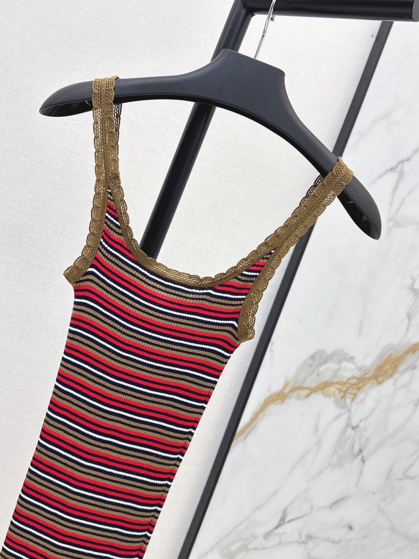 Pra 26fw stripe knit dress