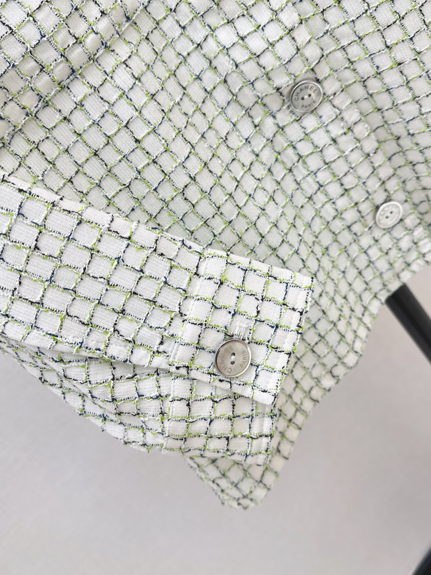 Chan 26fw tweed woven shirt jacket