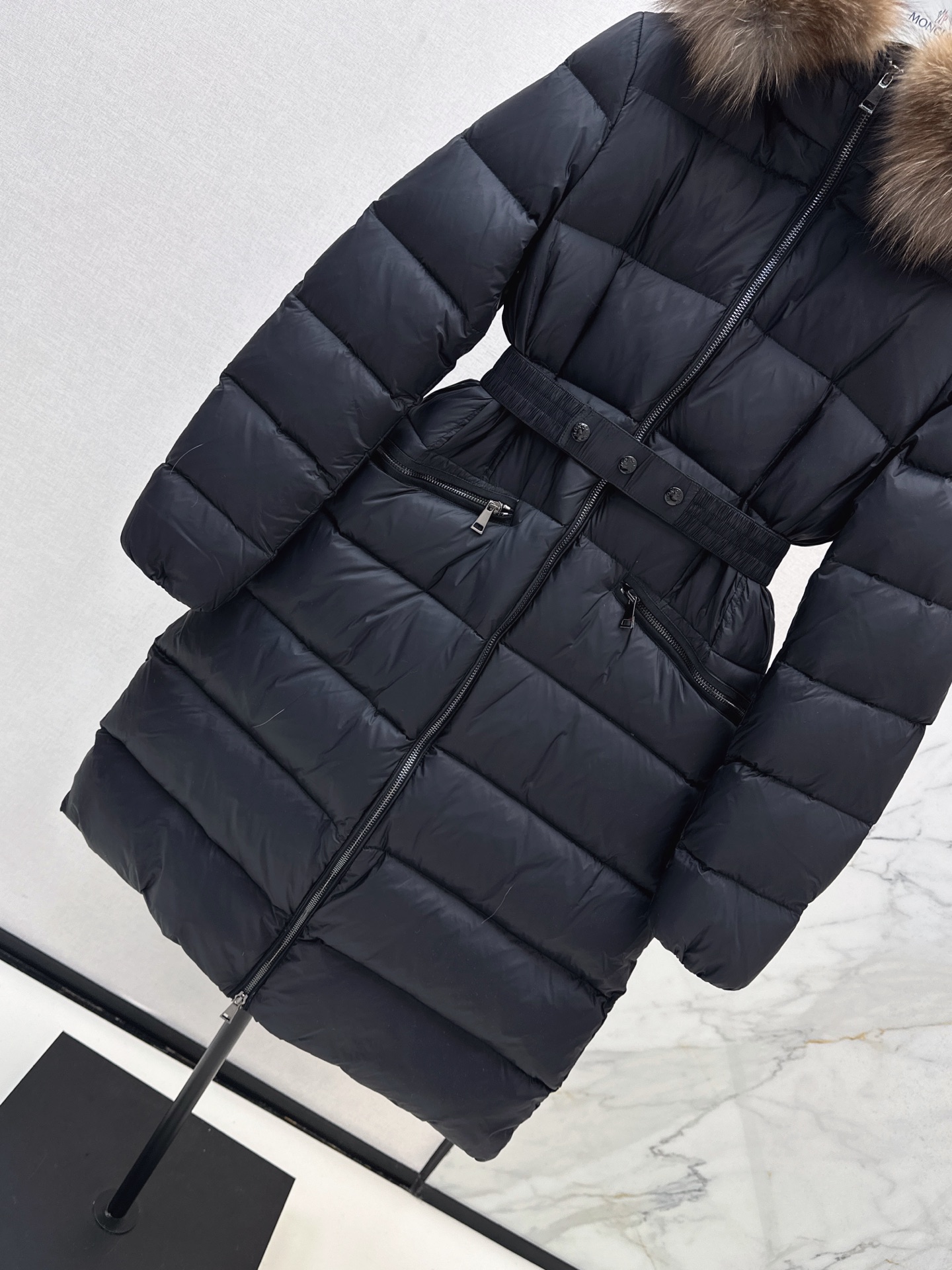 Monc 26fw hooded long down jacket