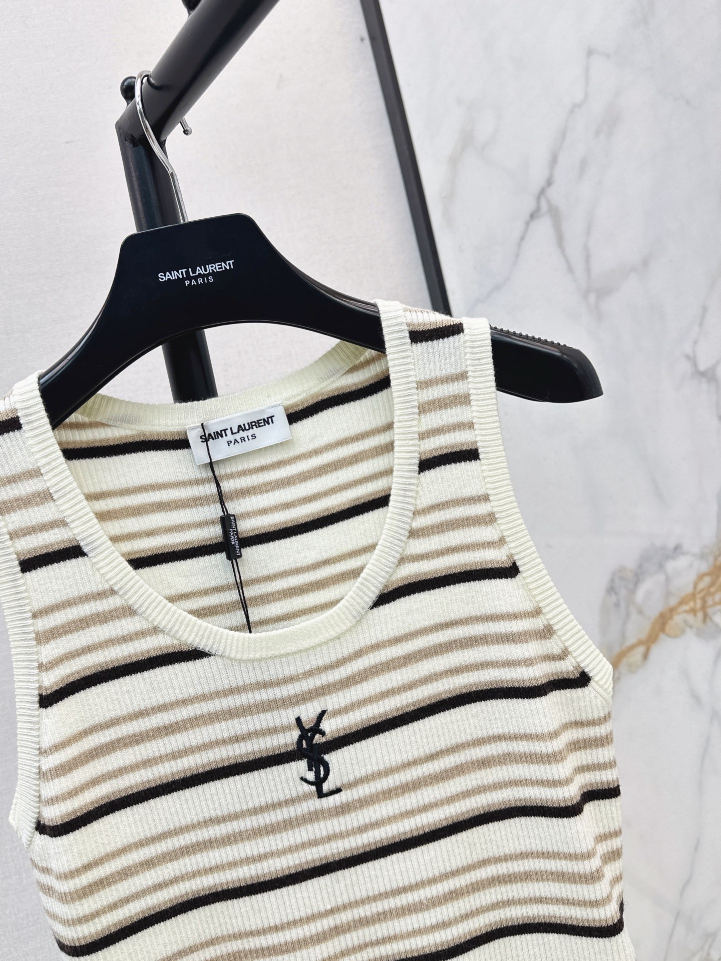 Sain 26fw stripe knit vest