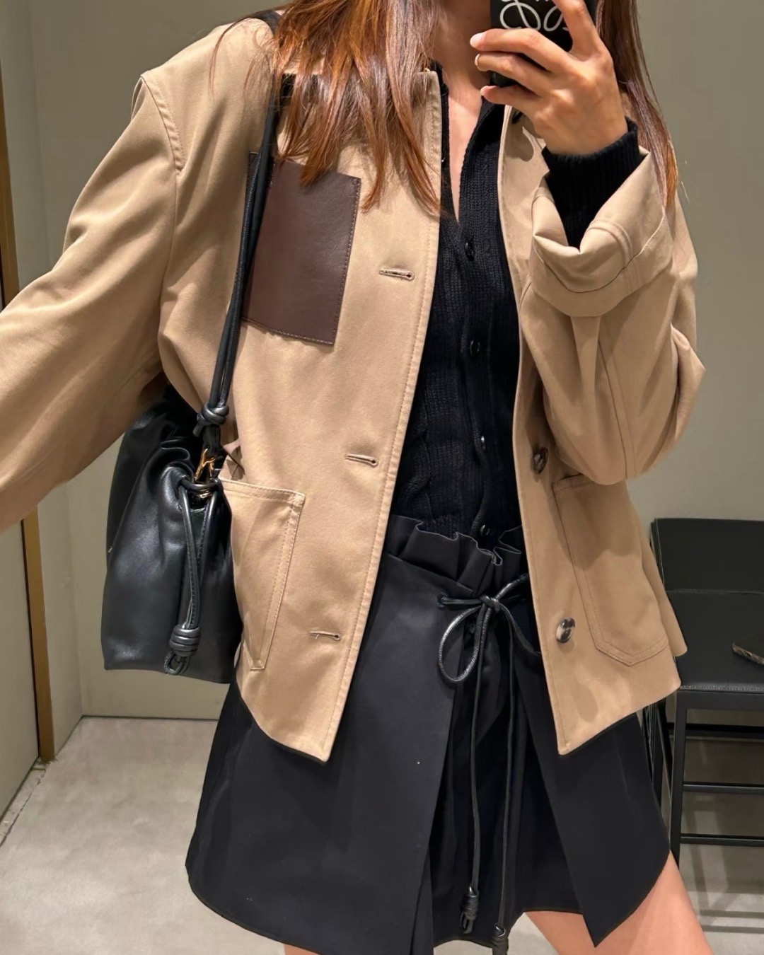 Loe 26fw asymmetrical jacket