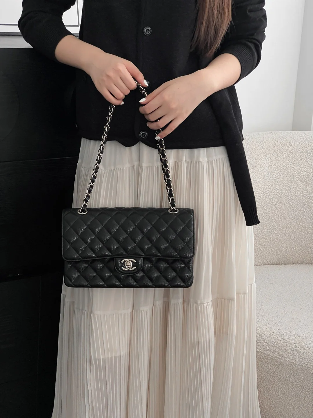 Chan cf25 chain shoulder bag