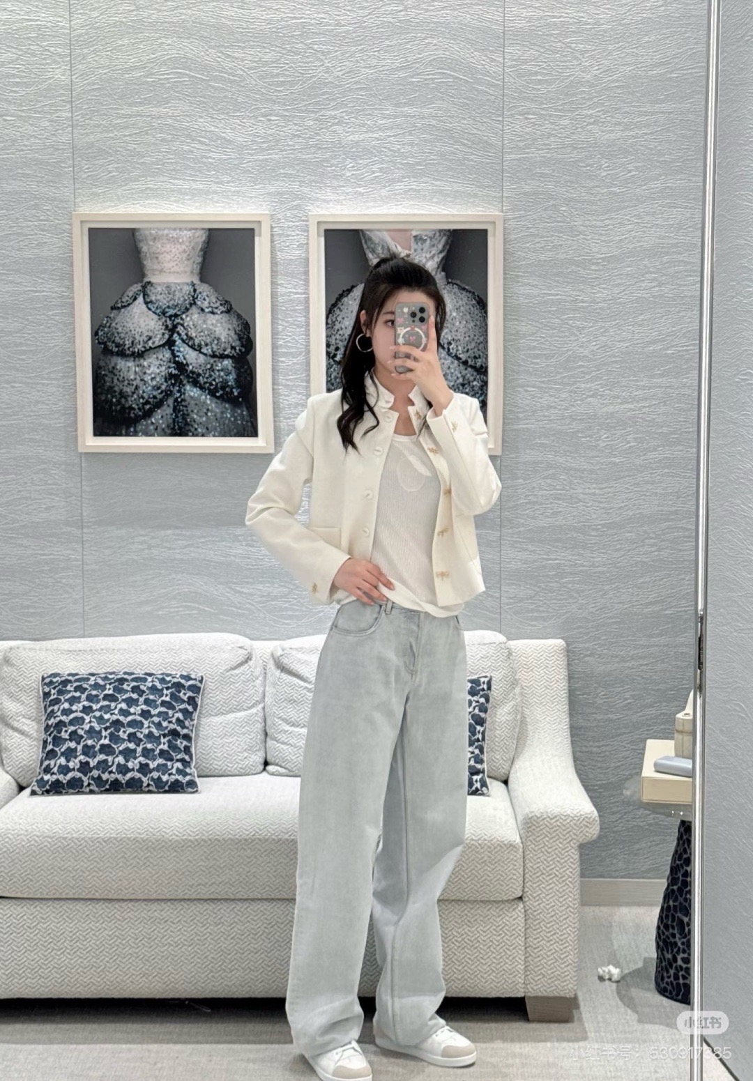 CD 26fw belted denim pants
