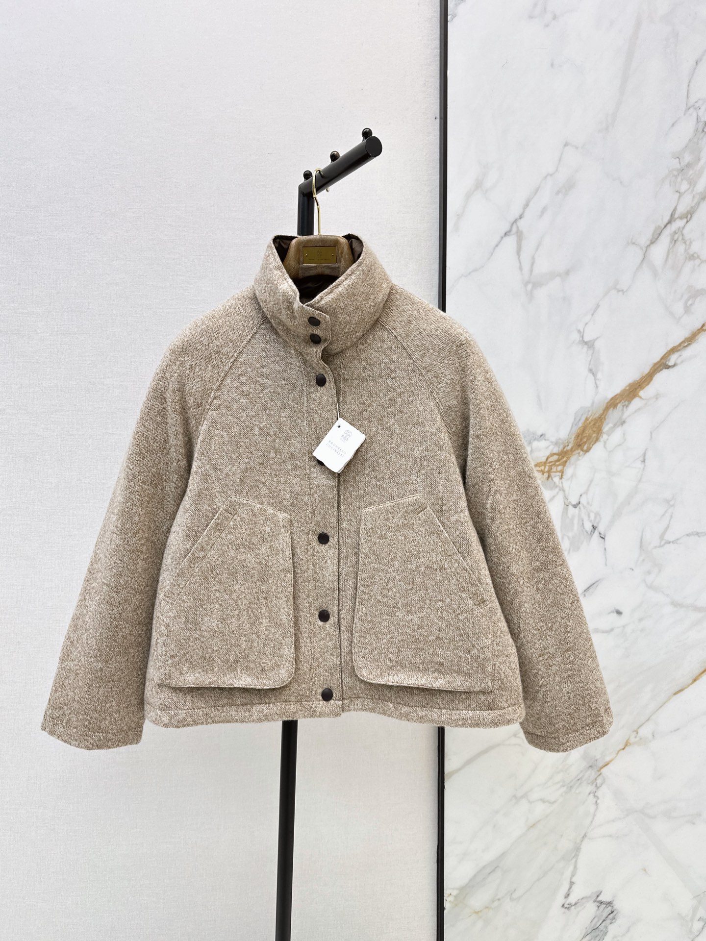 Brun 26fw cashmere reversible down jacket