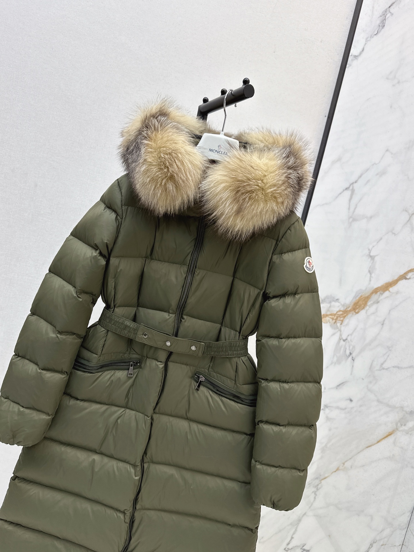 Monc 26fw hooded long down jacket