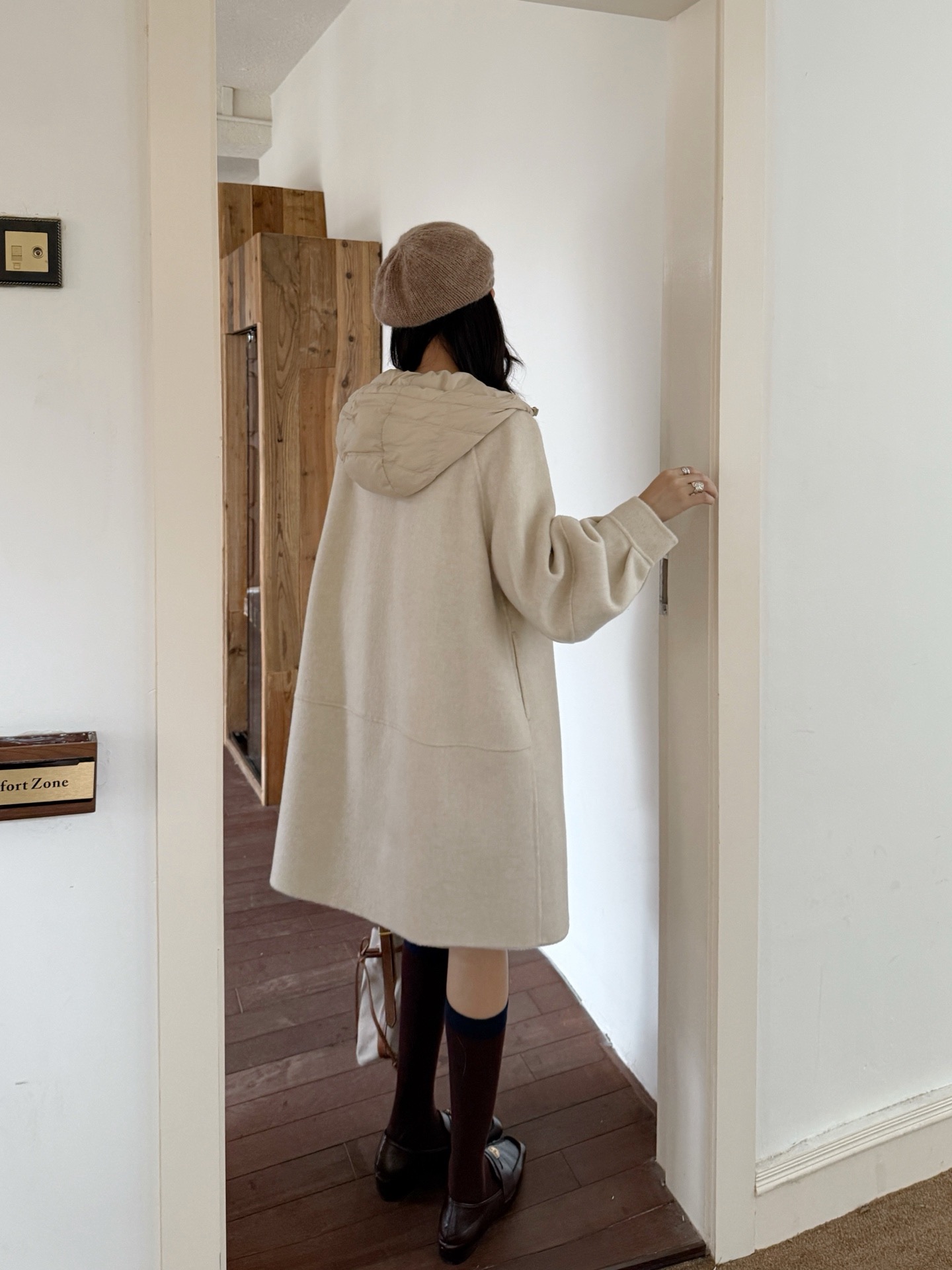 Max 26fw hooded down vest overcoats sets