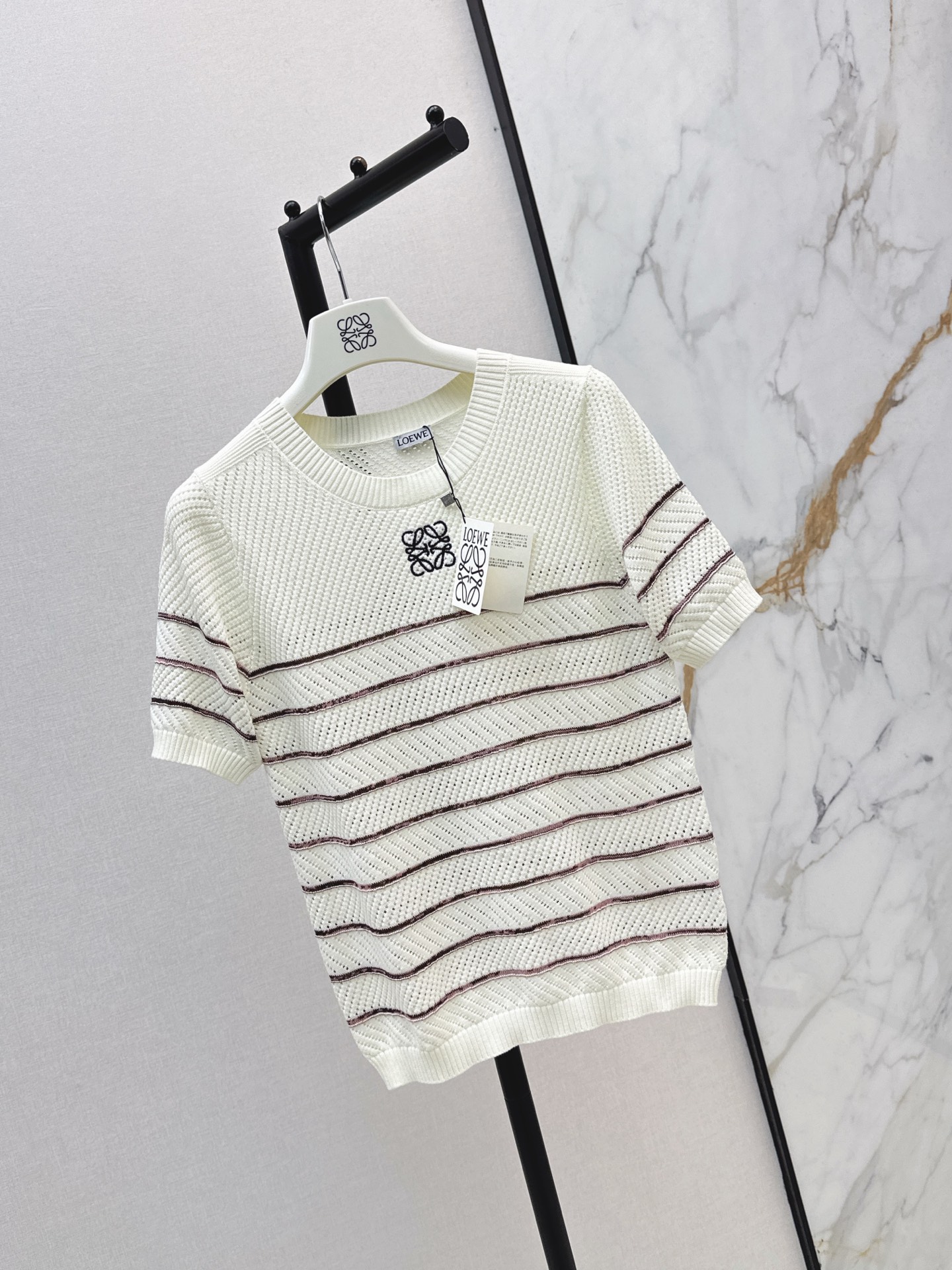 Loe 26fw stripe knit sweater