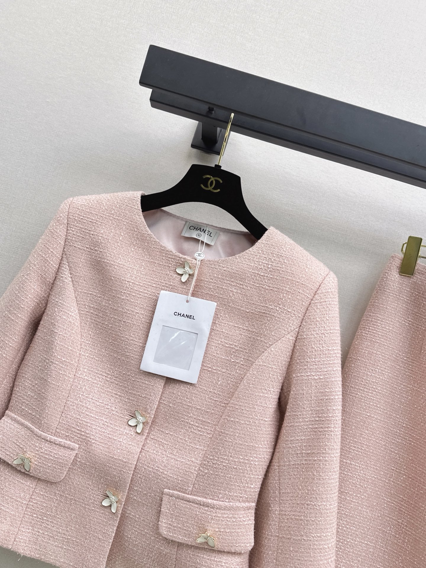 Chan 26fw tweed jacket skirt sets