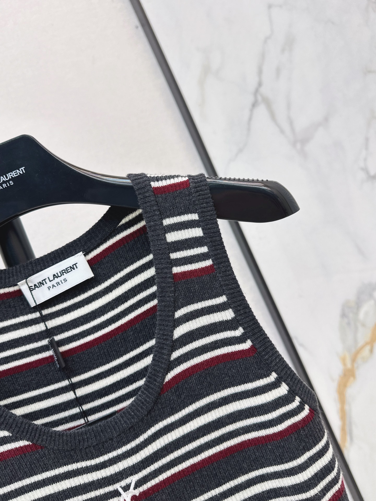Sain 26fw stripe knit vest