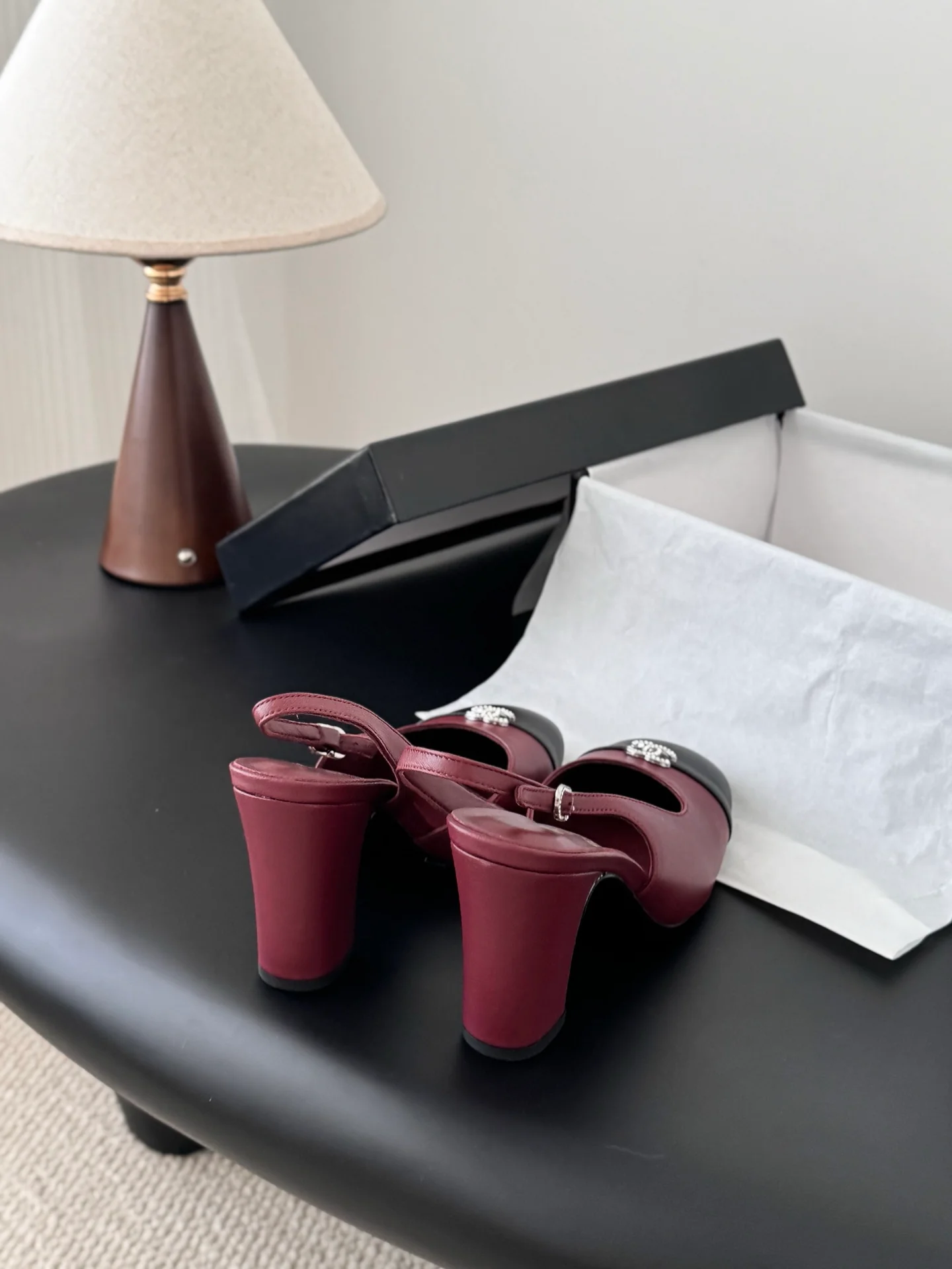 Chan 25fw slingback mary jane chunky heels