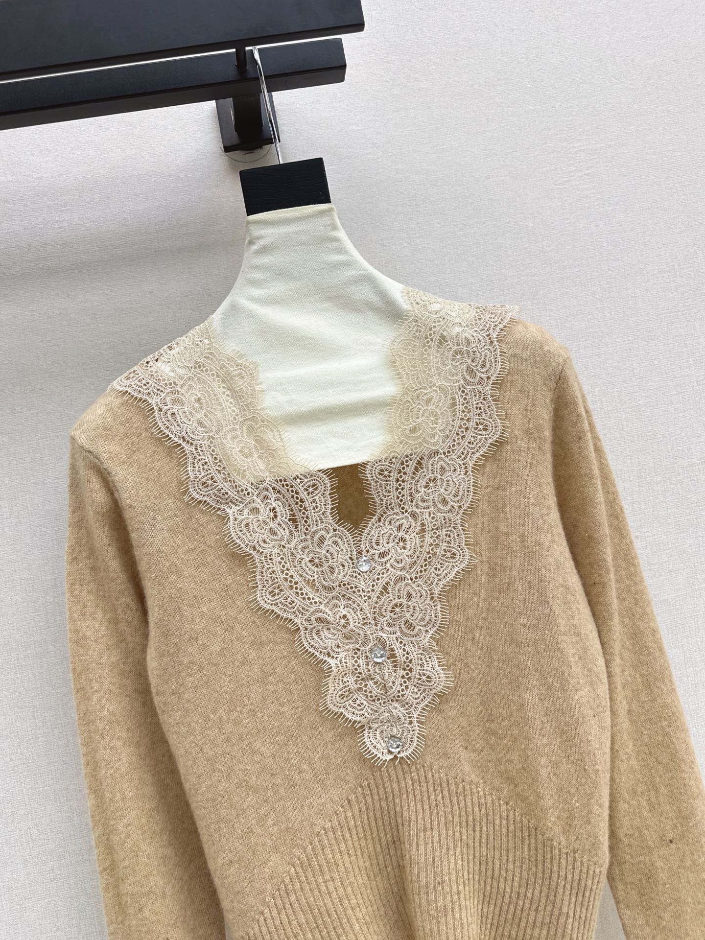 ES 26fw lace wool basic tee