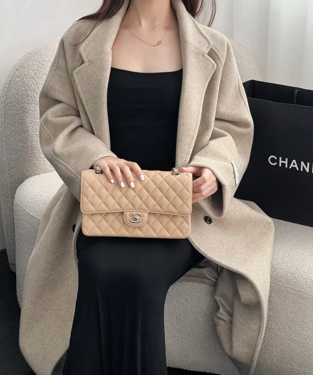 Chan cf25 chain shoulder bag
