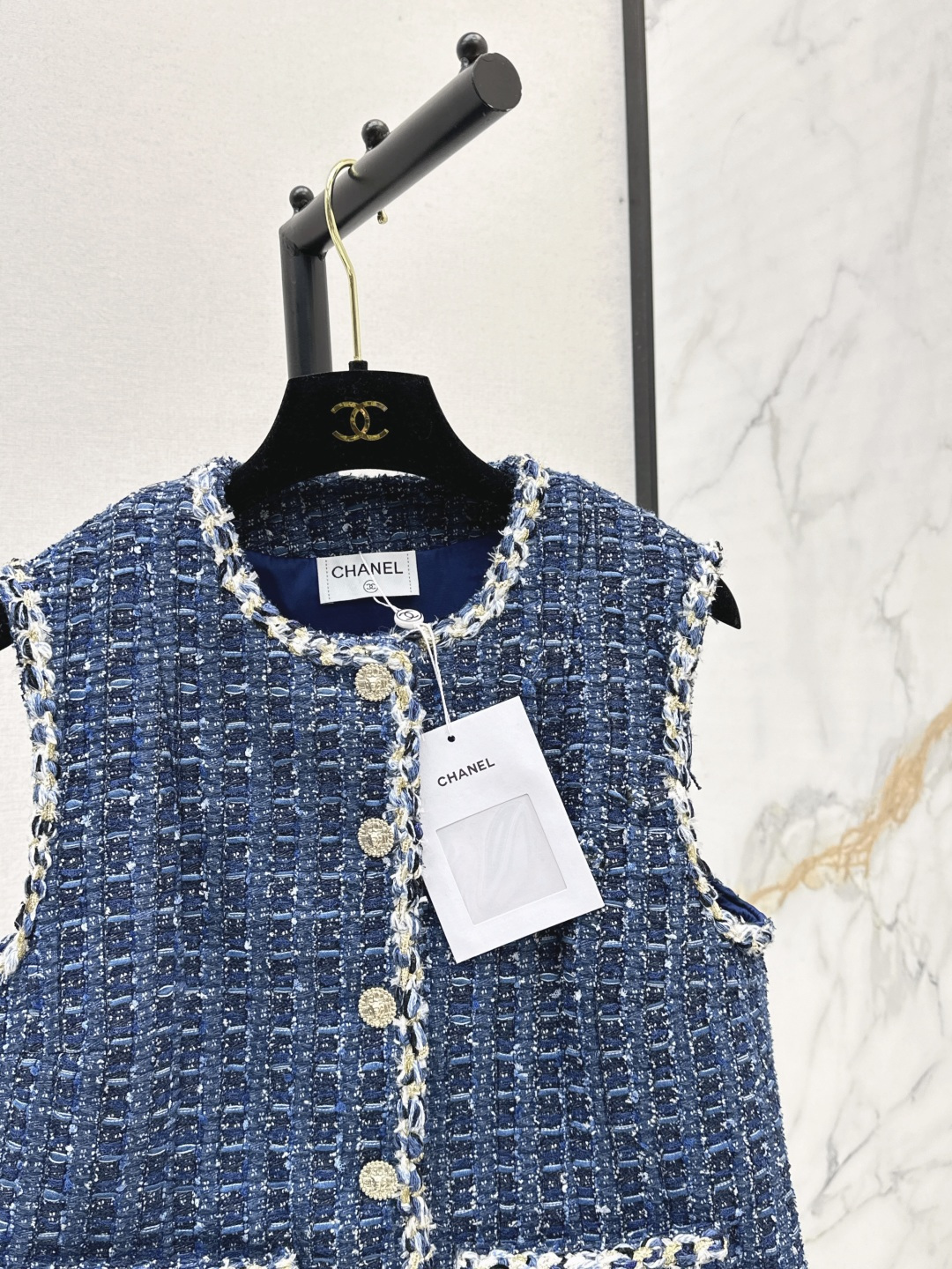 Chan 26fw Tweed Sleeveless Vest
