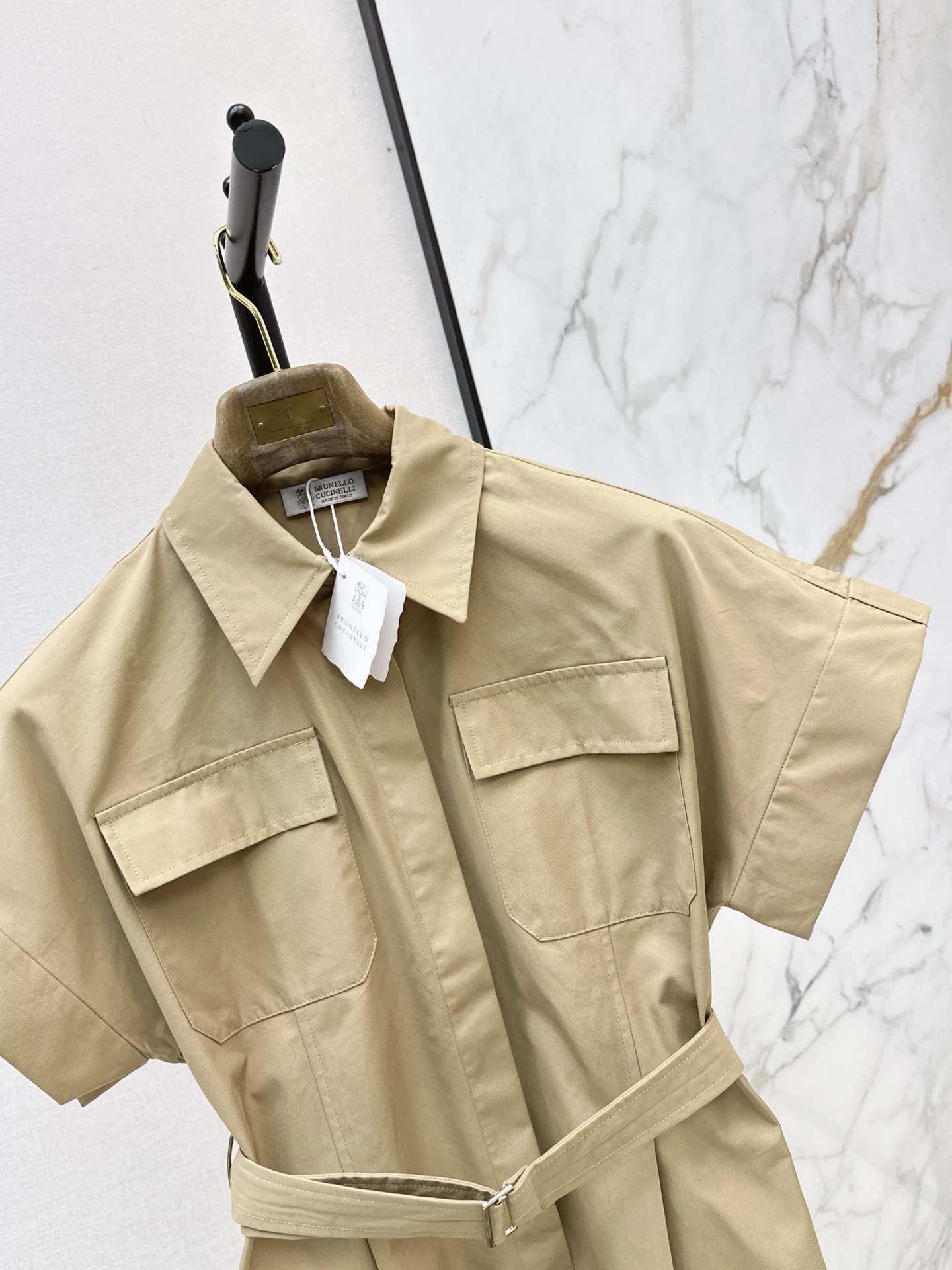 Brun 26ss belted shirt dress