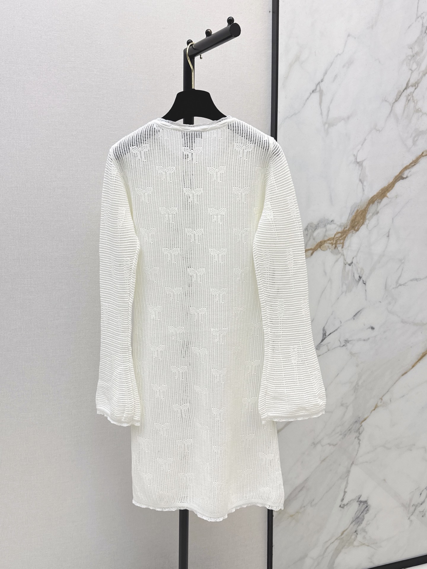 Chan 26fw hollow jacquard knit dress