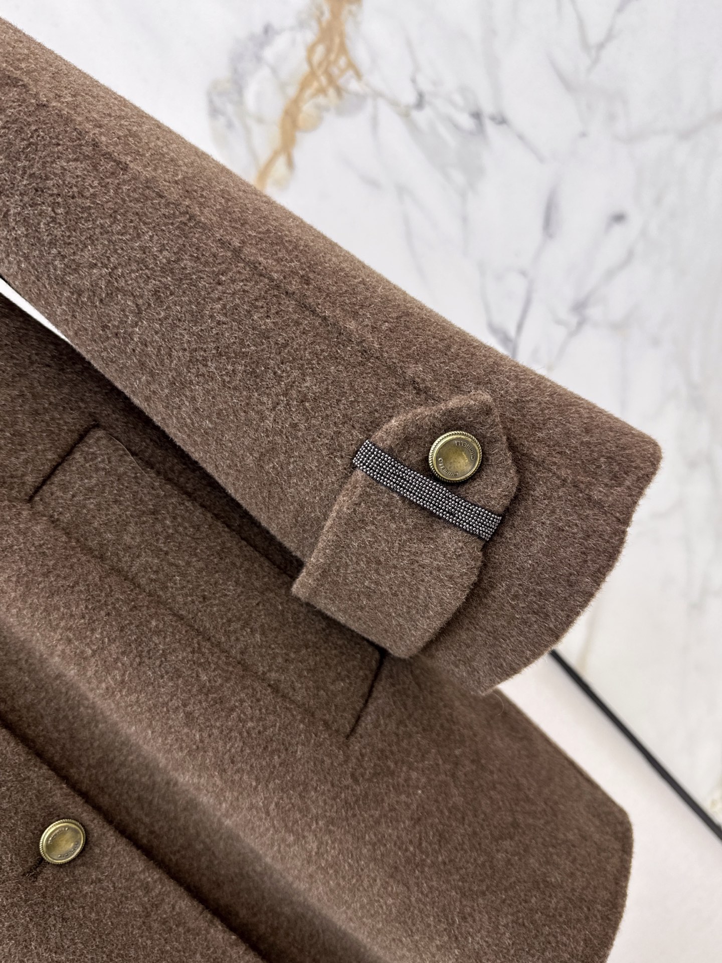 Brun 26fw woolen cropper overcoats
