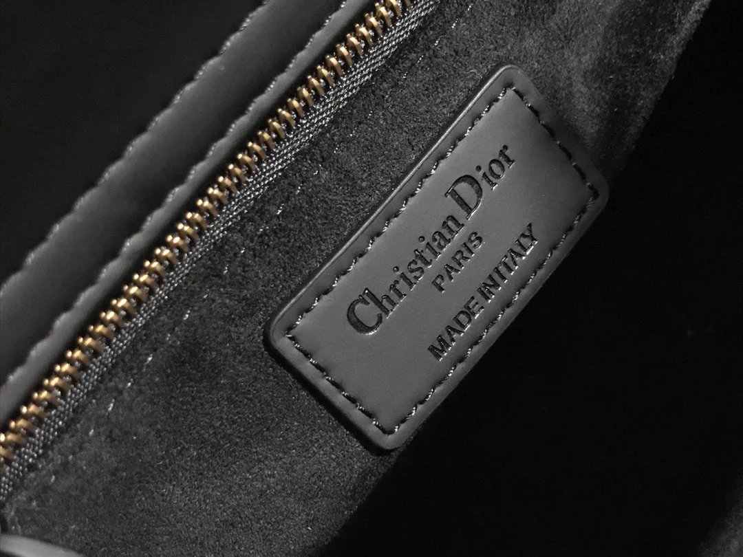 DO Mini Lady Bag Black Ultramatte Cannage Calfskin