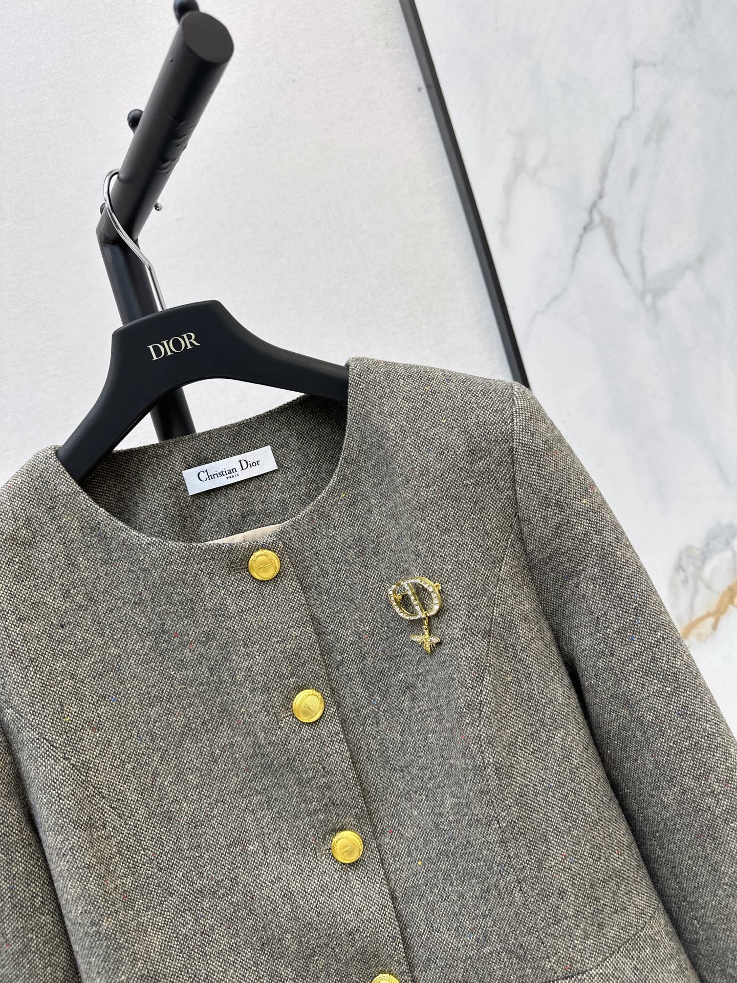 CD 26fw tweed peplum jacket