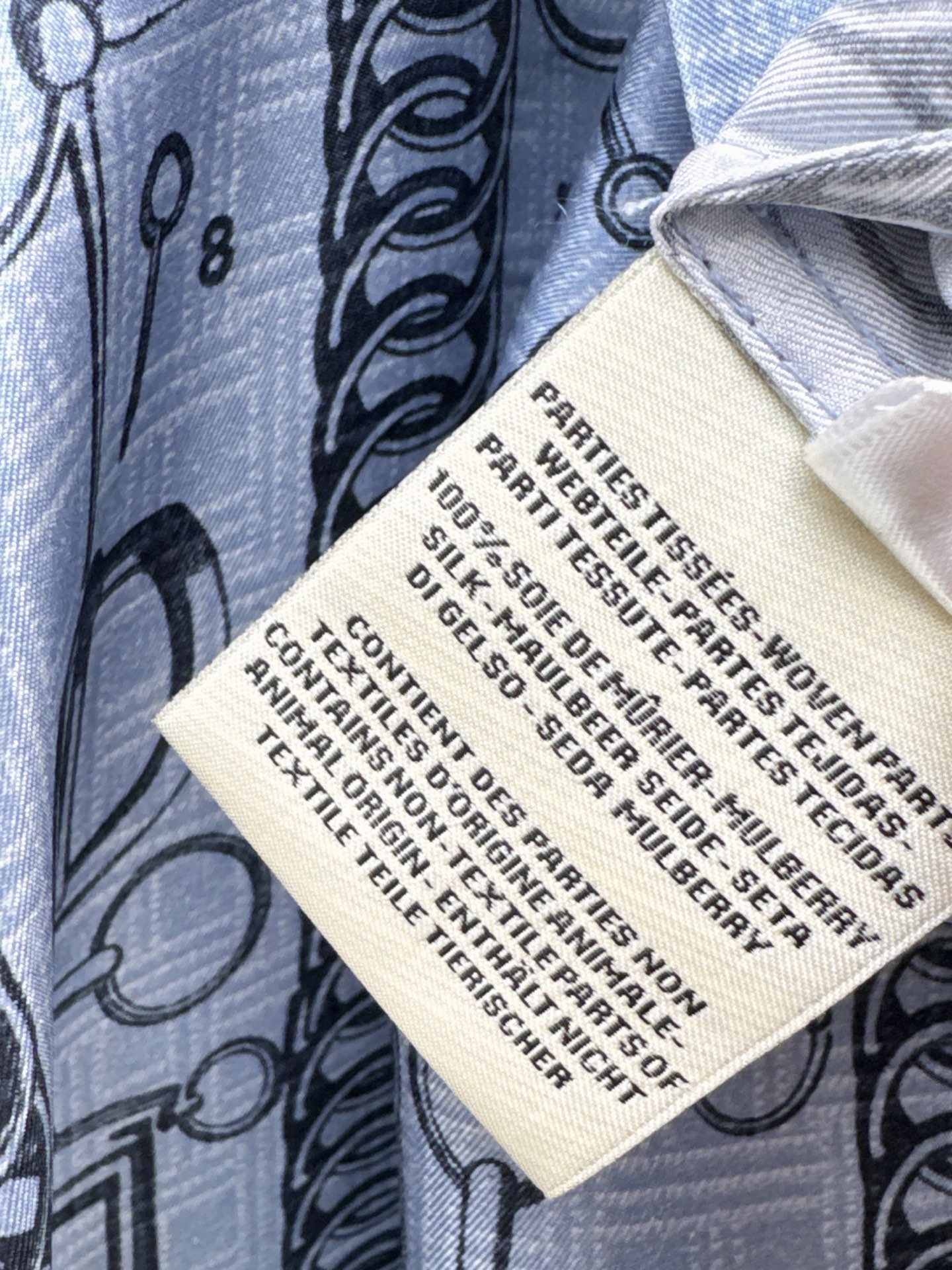 Her 26fw print silk pleated skirt
