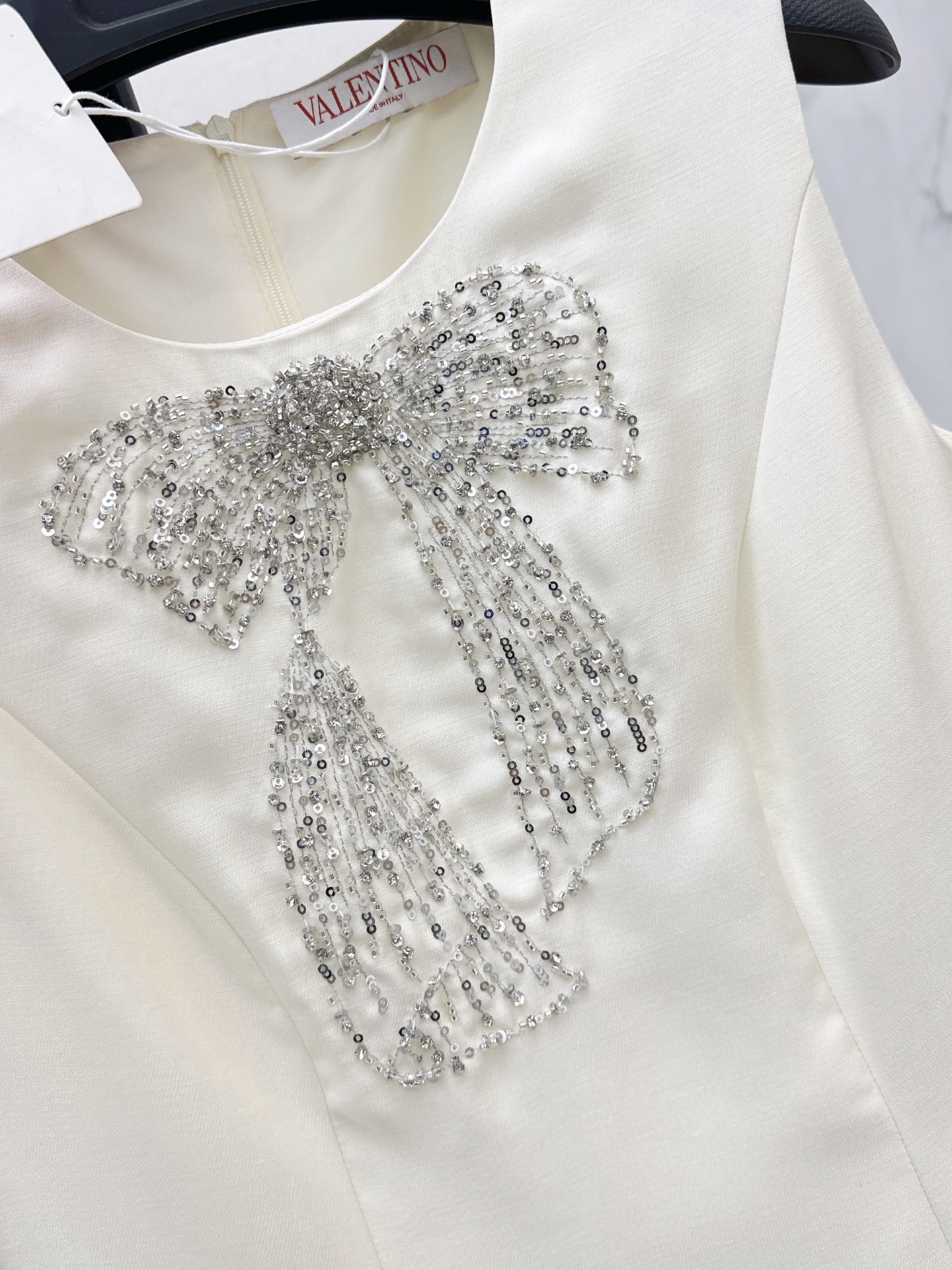 Valen 26ss bow beading dress