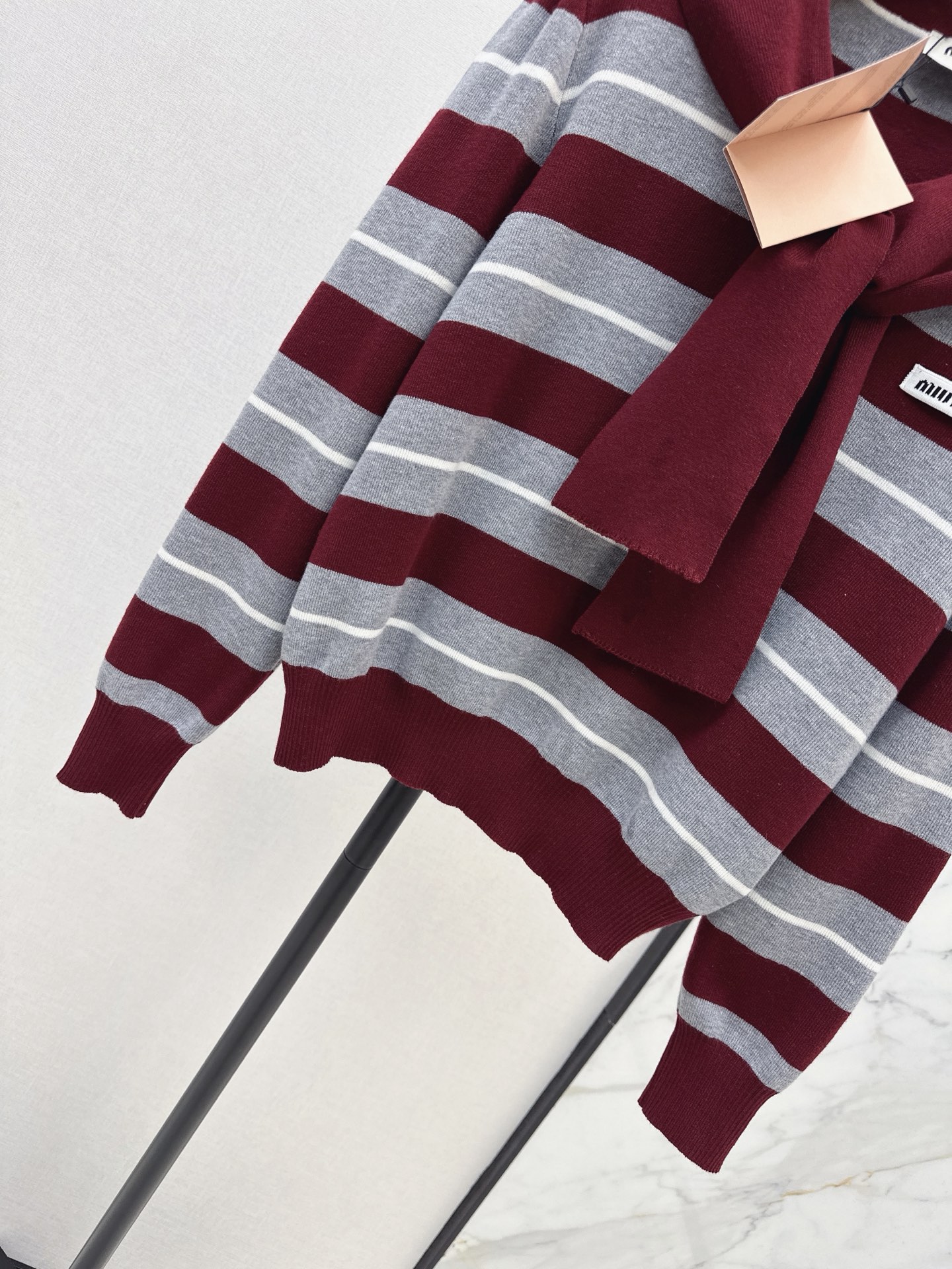 Miu 26fw stripe knitwear