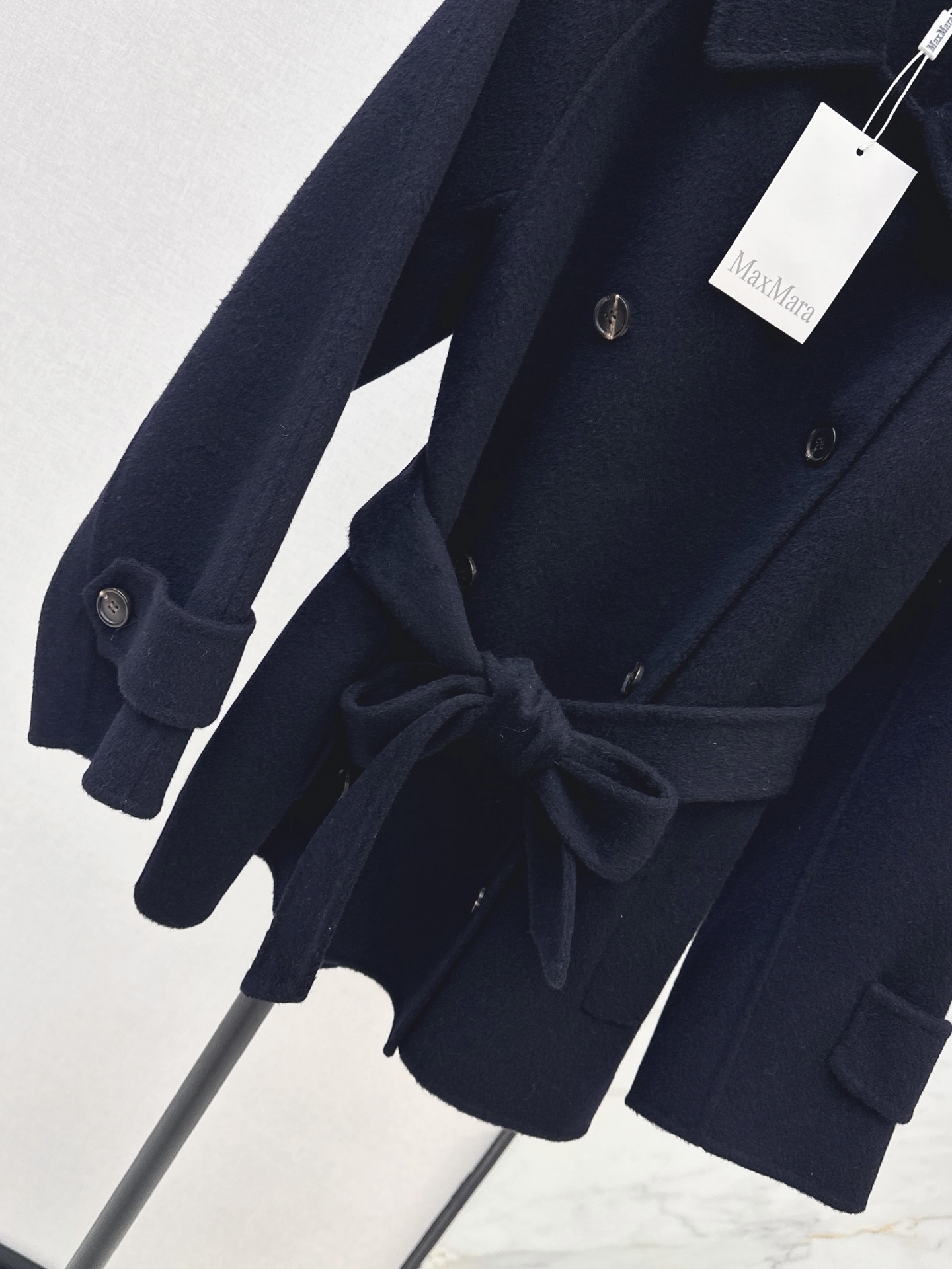 Max 26fw belted double button overcoats