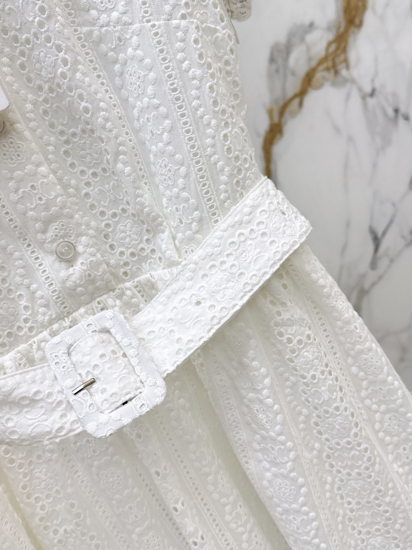 Celi 26ss hollowhollow shirt dress