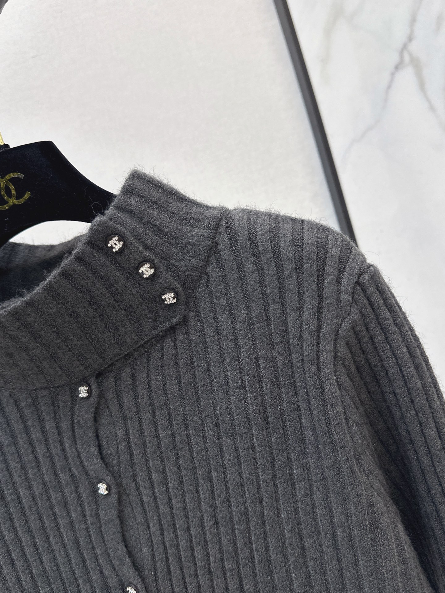 Chan 26fw slim-fit knit cardigan