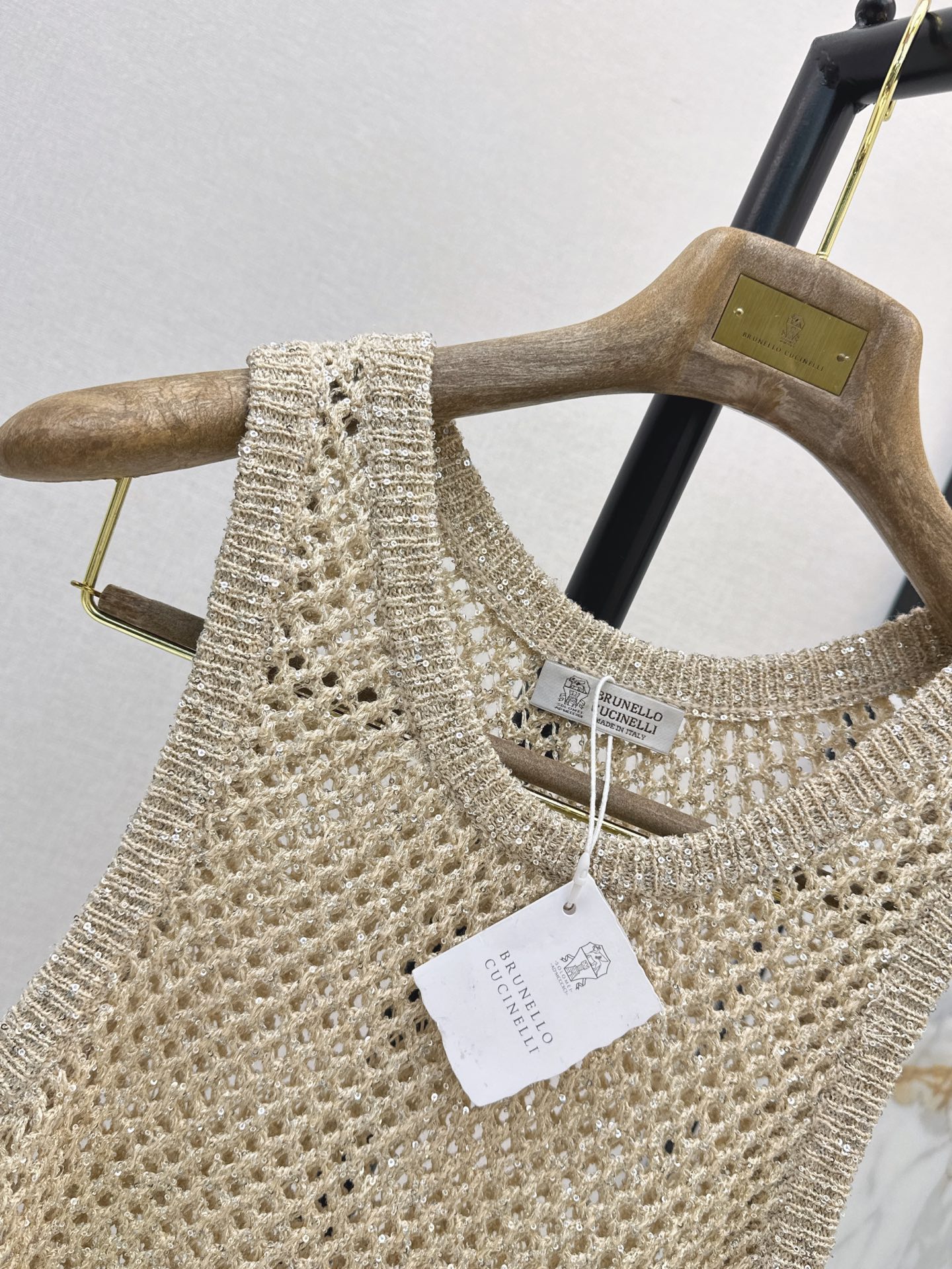 Brun 26ss 2pcs sequin vest camisole