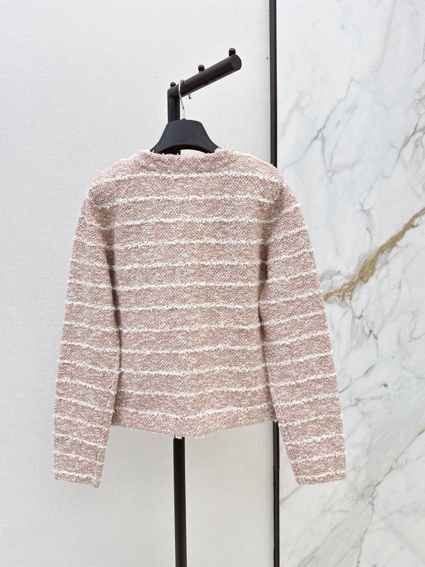 Bal 26fw stripe knit cardigan