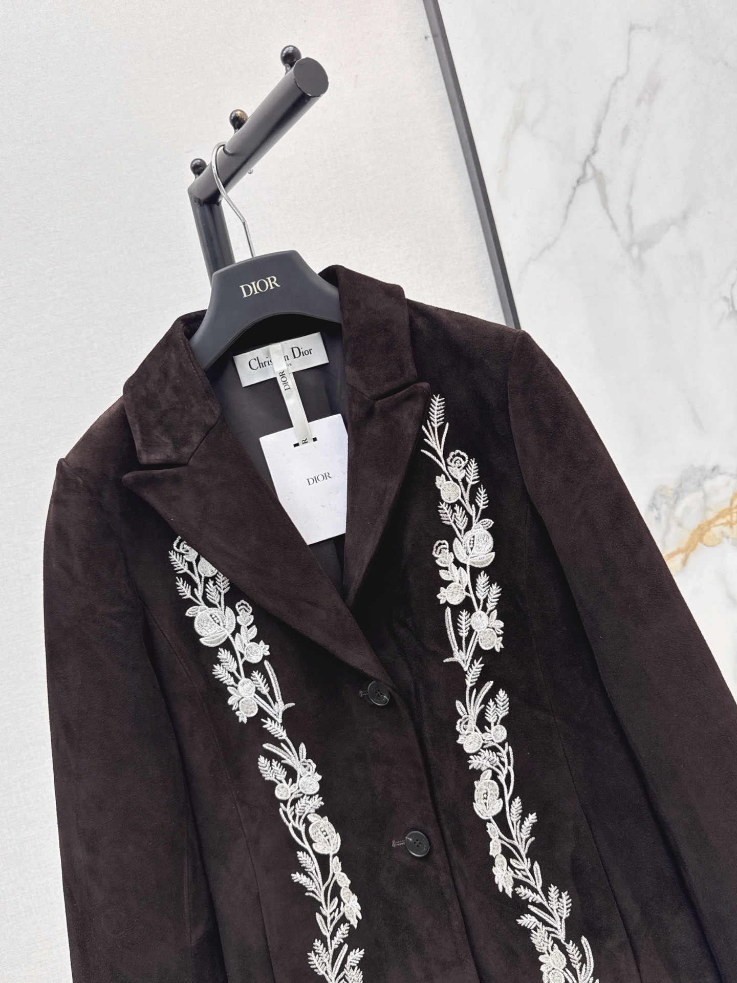 CD 26fw suede fleece embroidery blazer