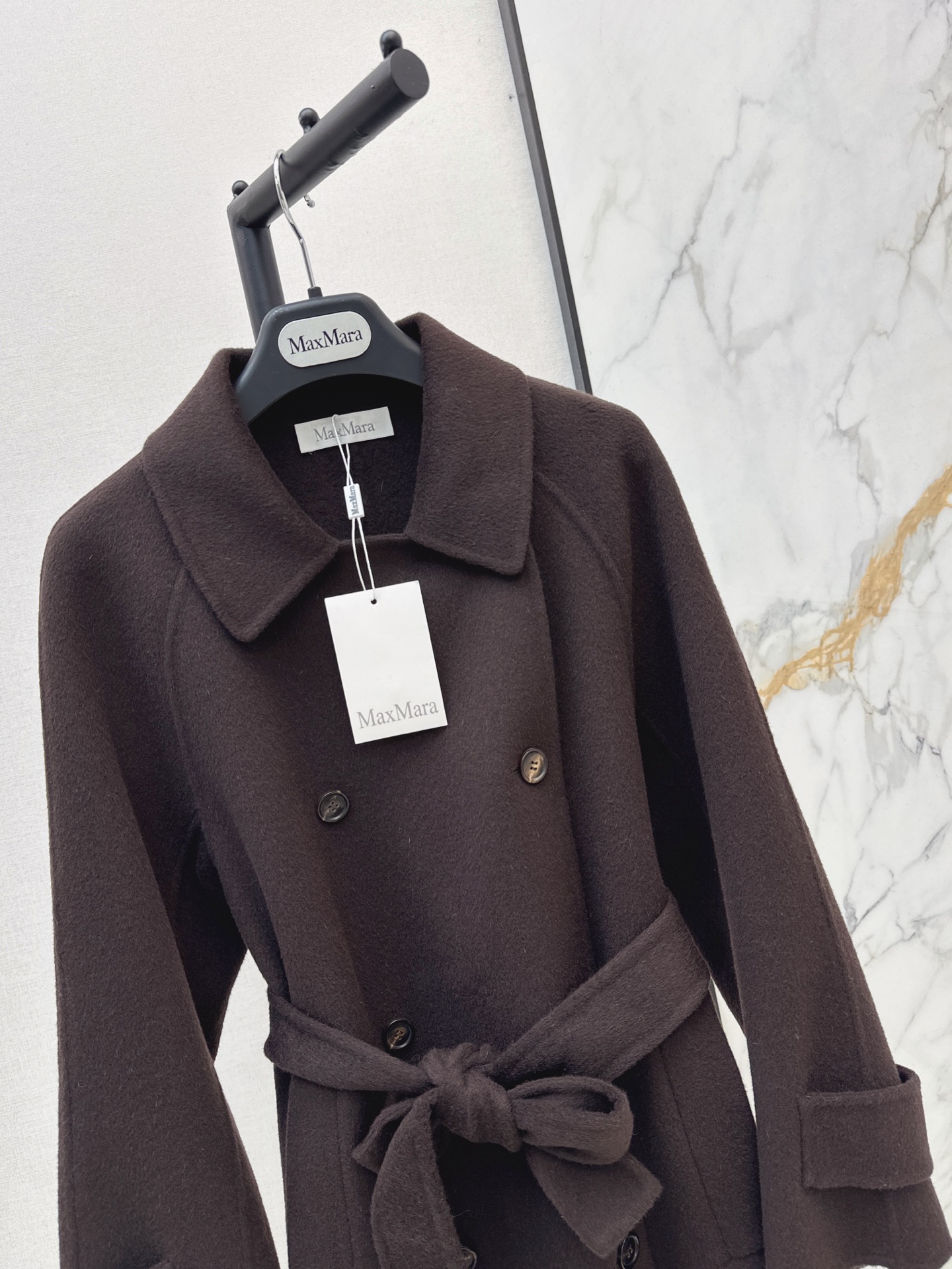 Max 26fw belted double button overcoats