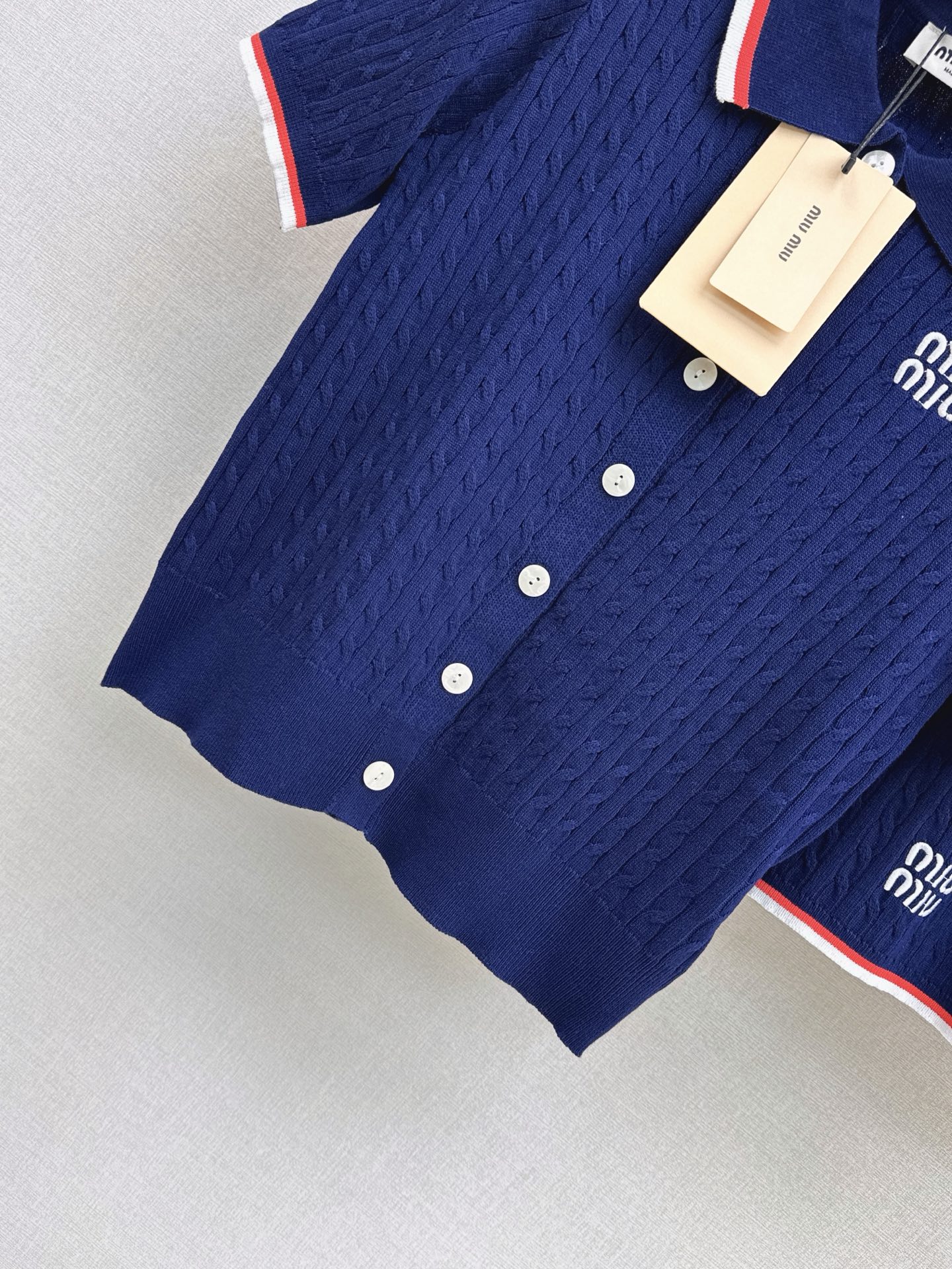 Miu 26fw knit polo skirt sets