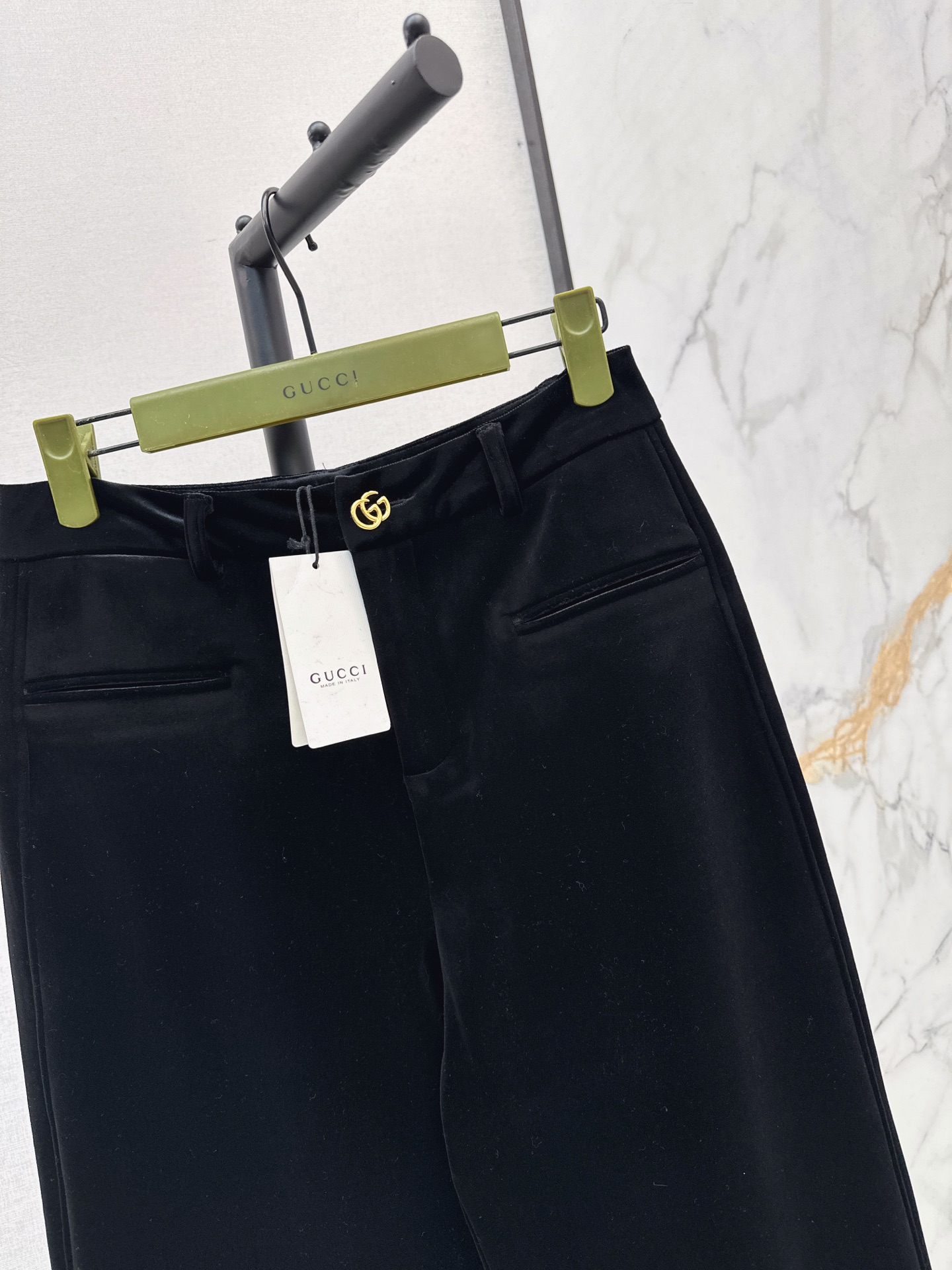 Guc 26fw velvet wide leg pants