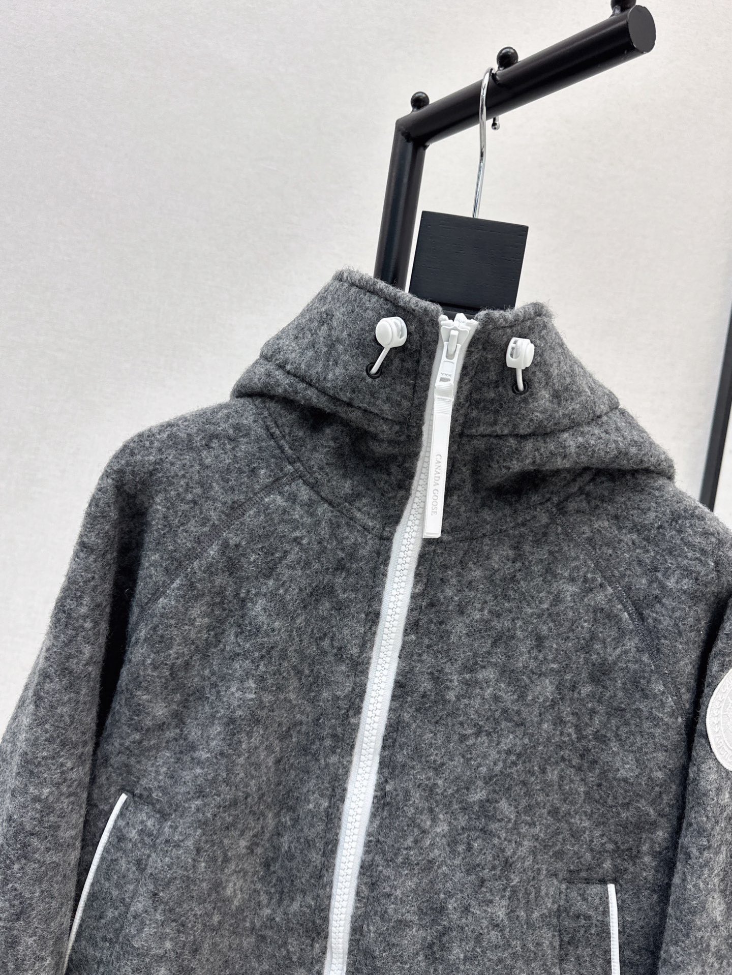 Can 26ss wool hooded jacket
