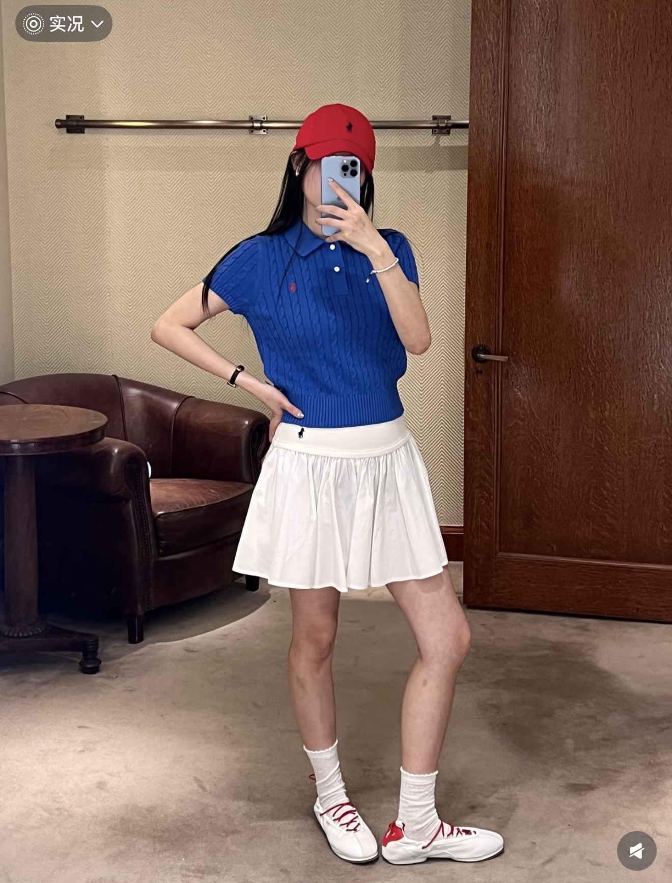Ralp 26ss pleated mini skirt