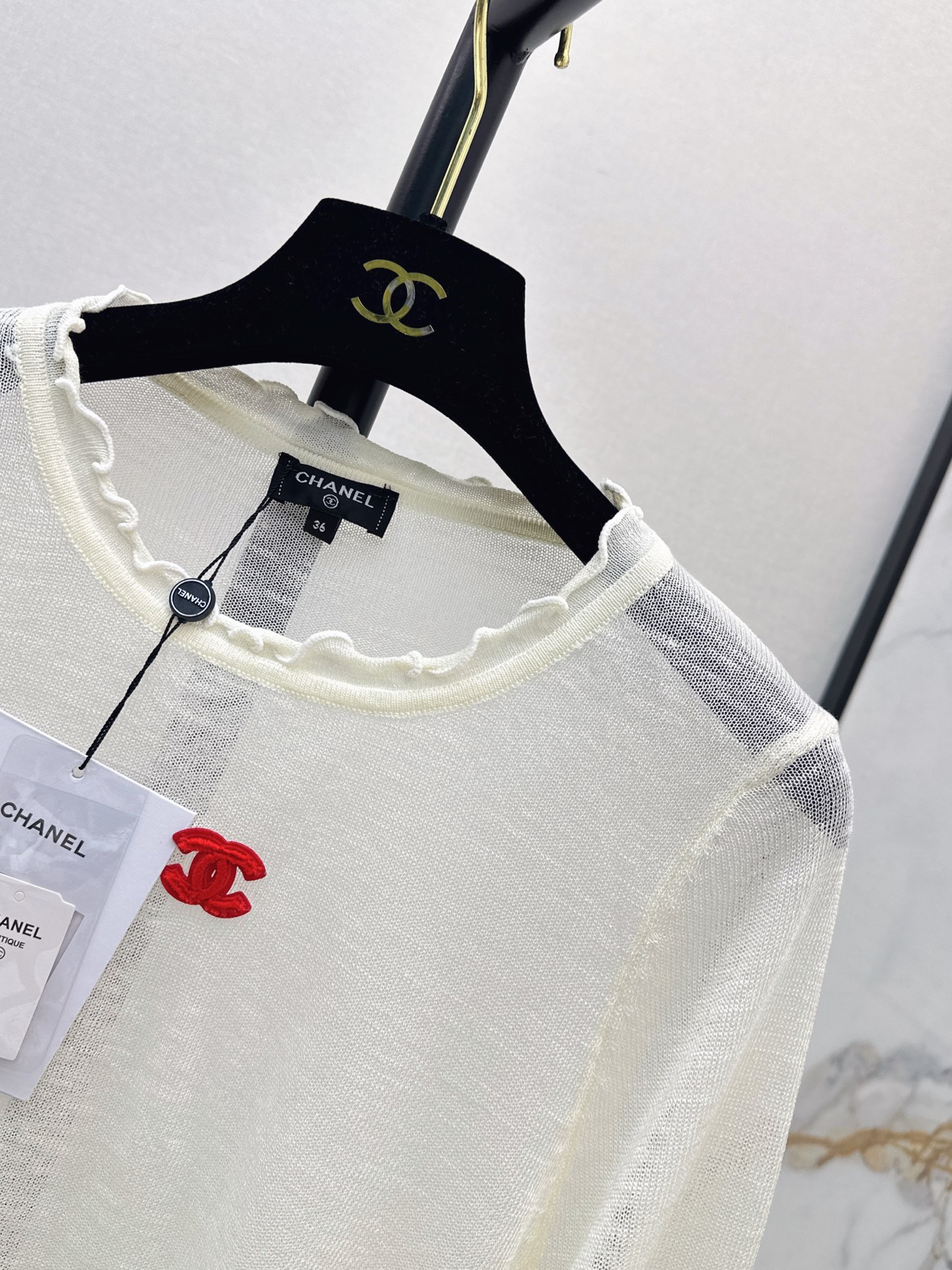 Chan 26fw 2pcs knit vest tee sets