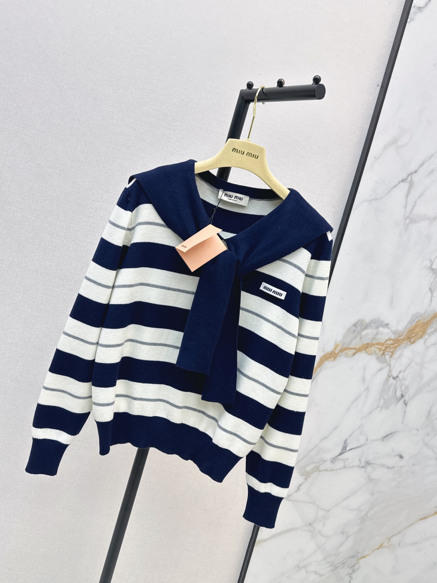 Miu 26fw stripe knitwear