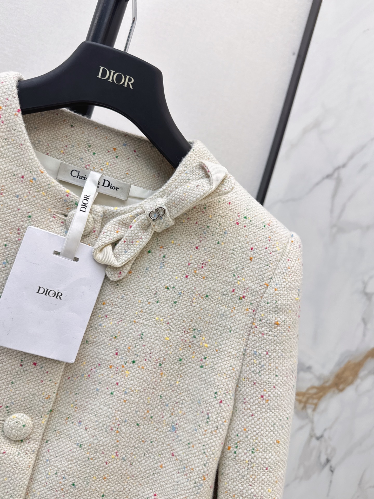 CD 26fw cropped tweed jacket
