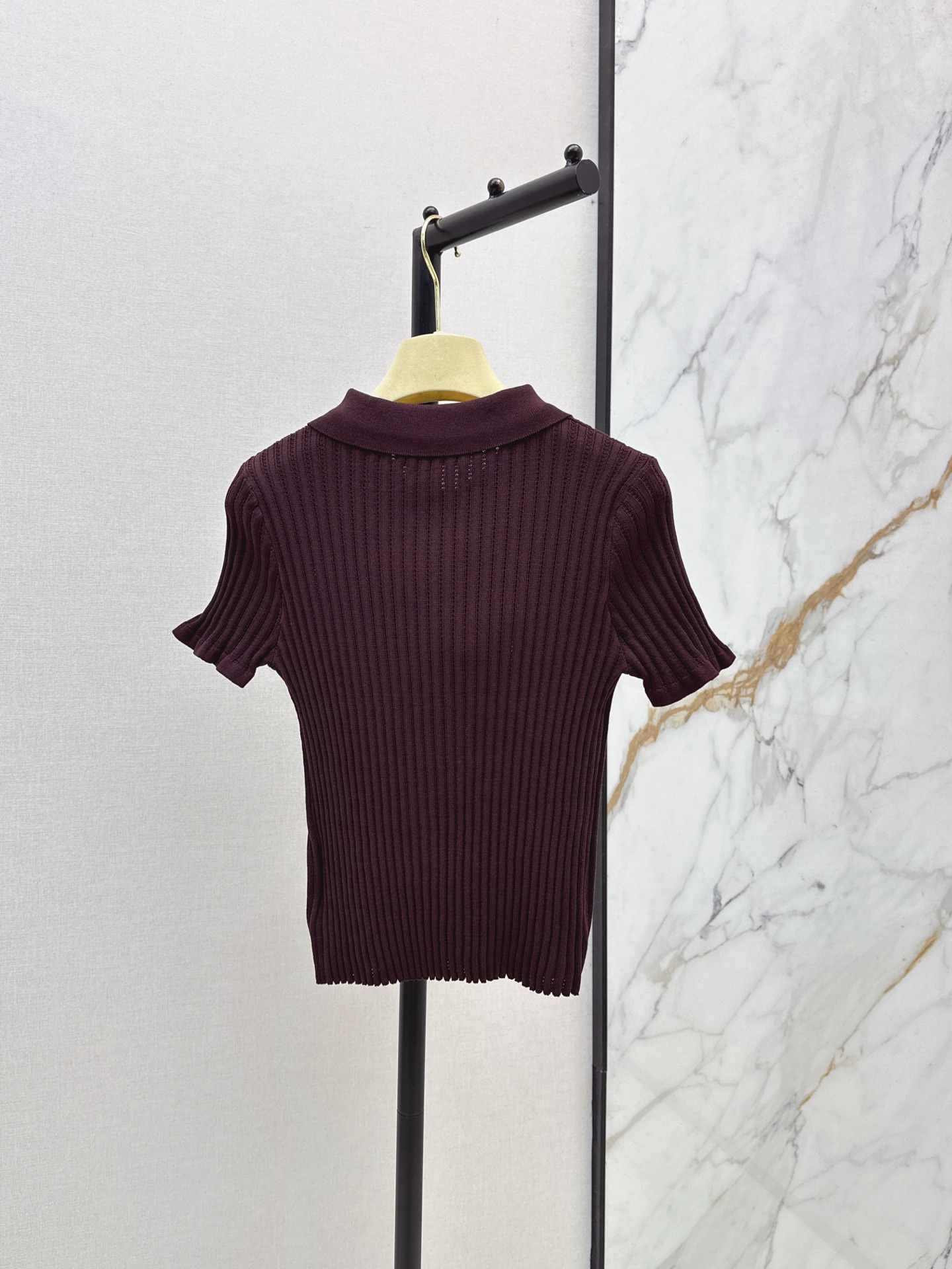 Miu 26fw polo knit top