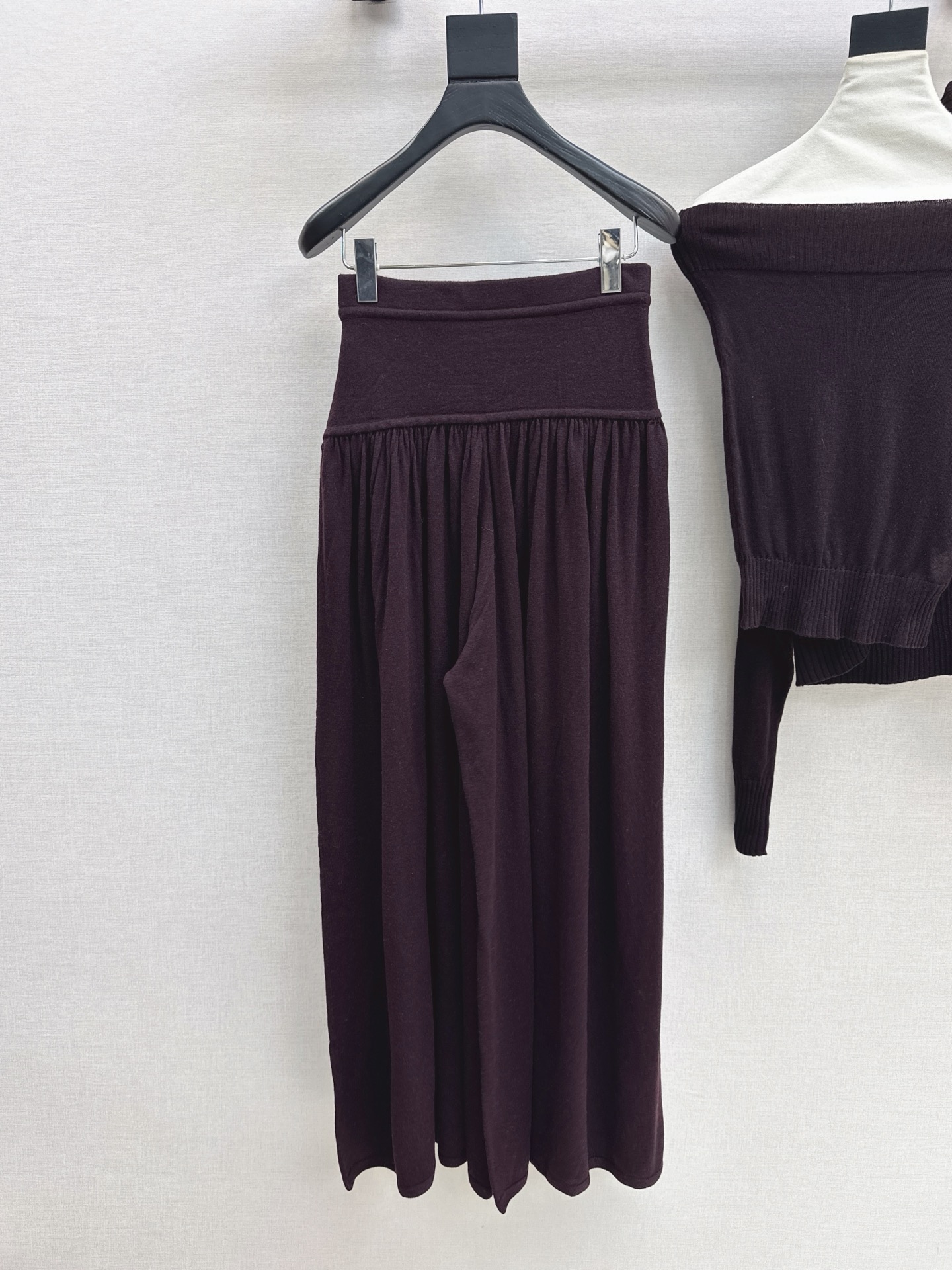 Row 26fw wool cardigan tube top pants sets