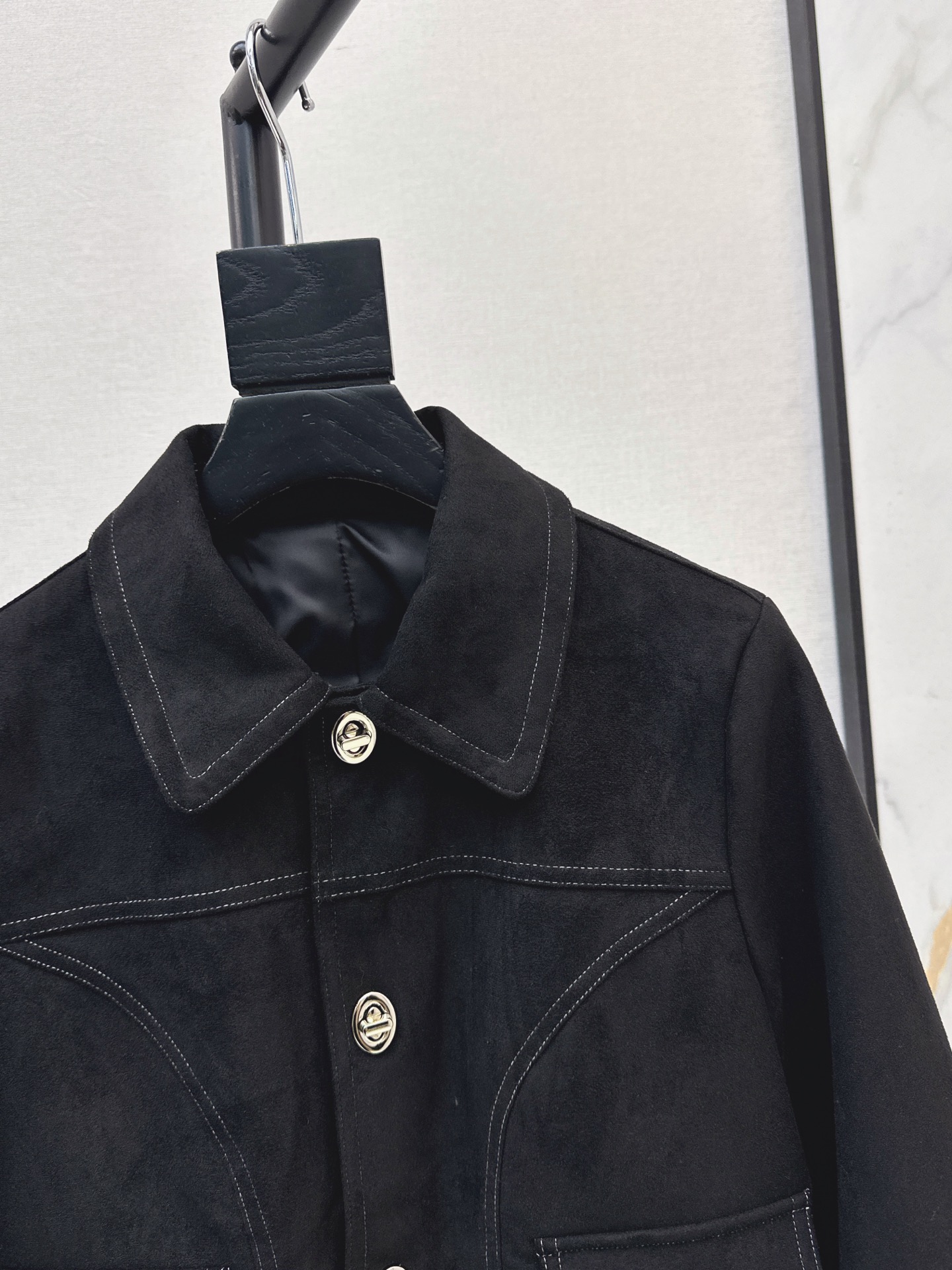 Bott 26fw suede-fleece jacket