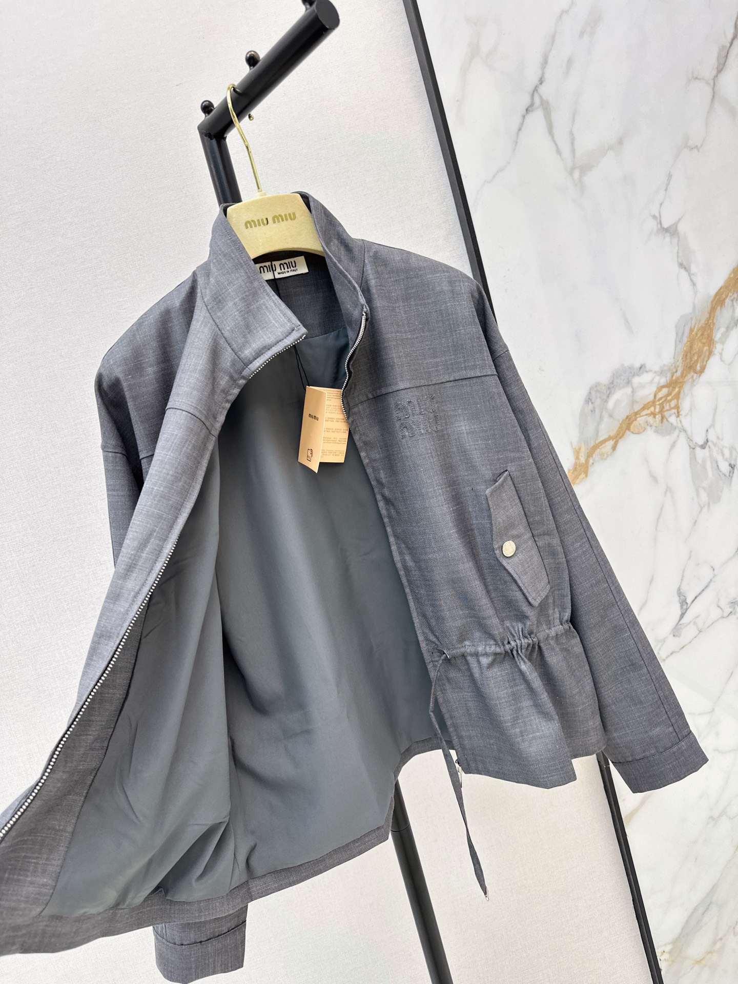 Miu 26fw drawstring top