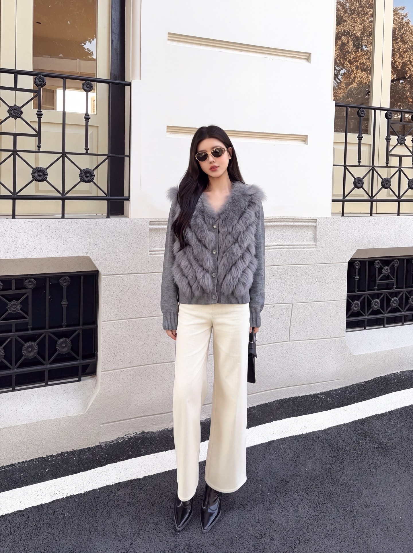 Fen 26fw wool knit jacket