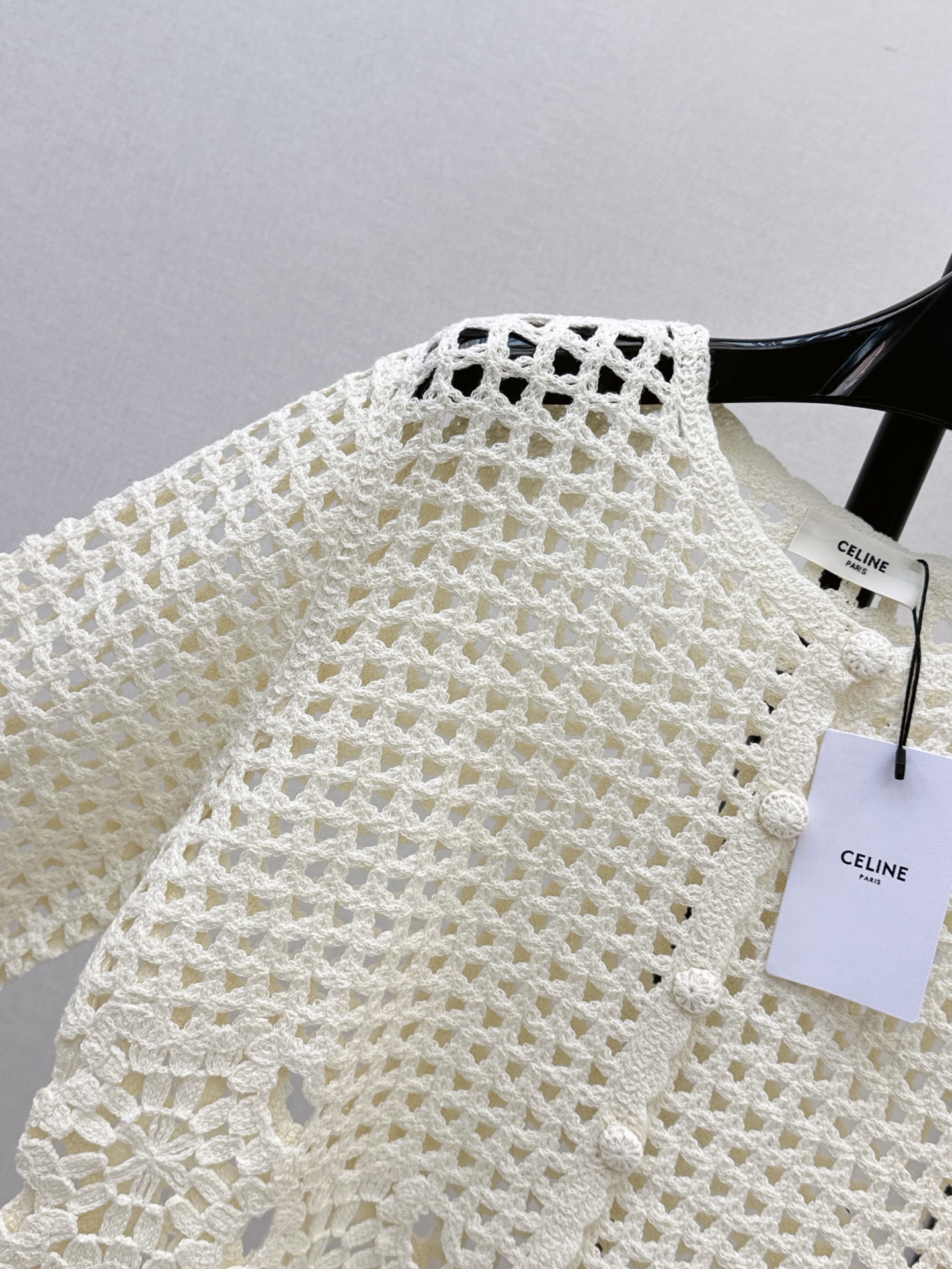 Celi 26fw hollow knit cardigan
