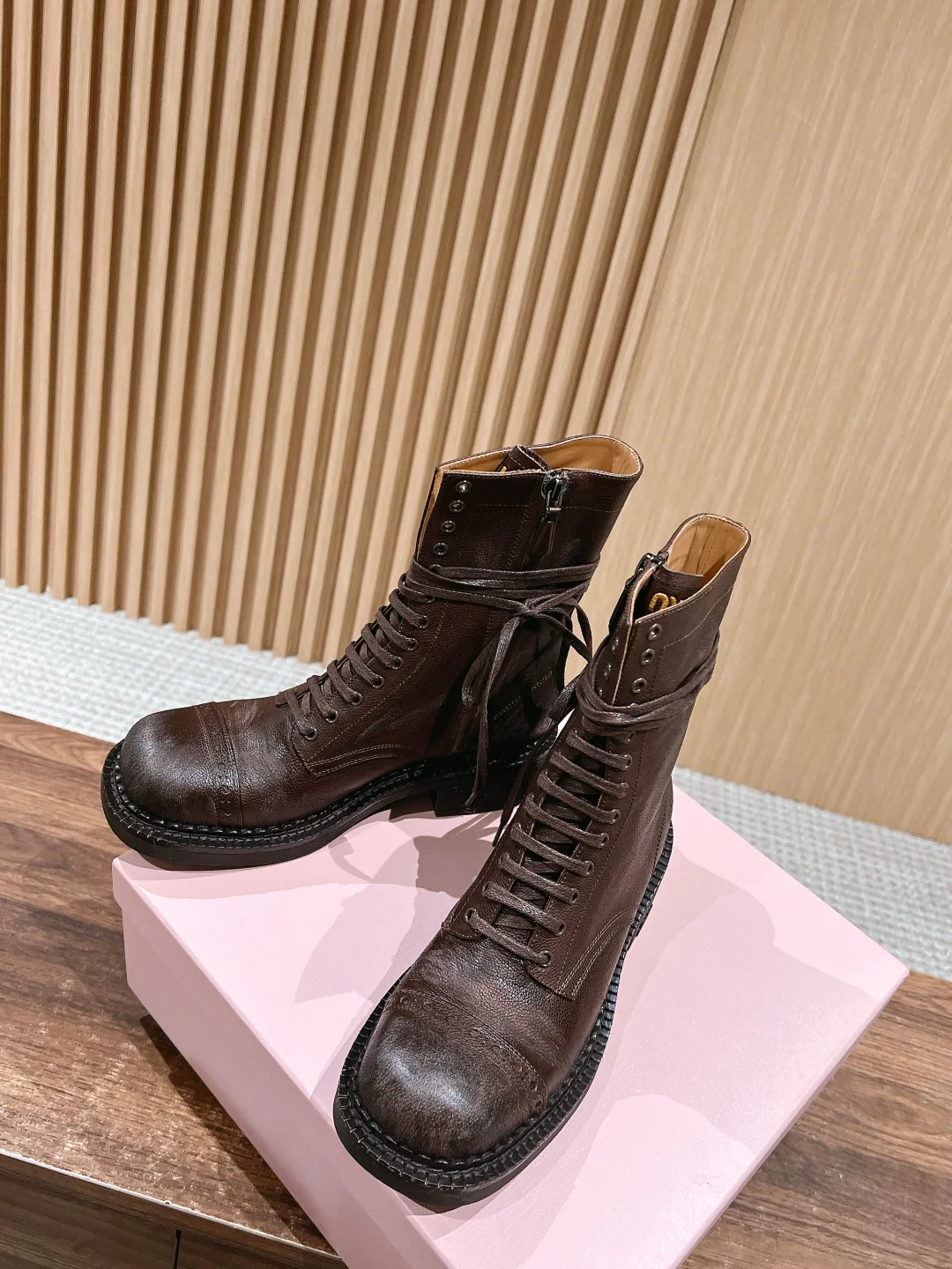 Miu 25fw combat boots
