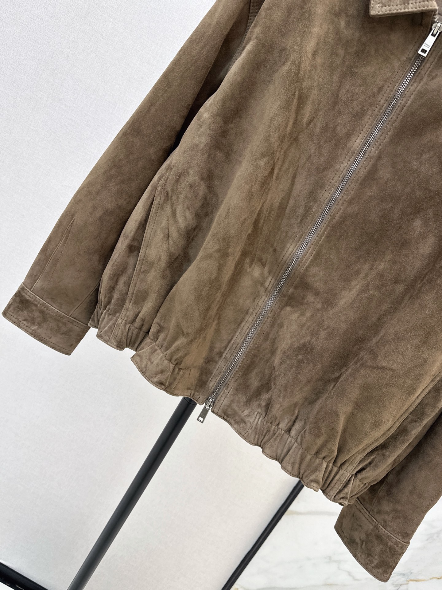 Pra 26fw suede leather jacket
